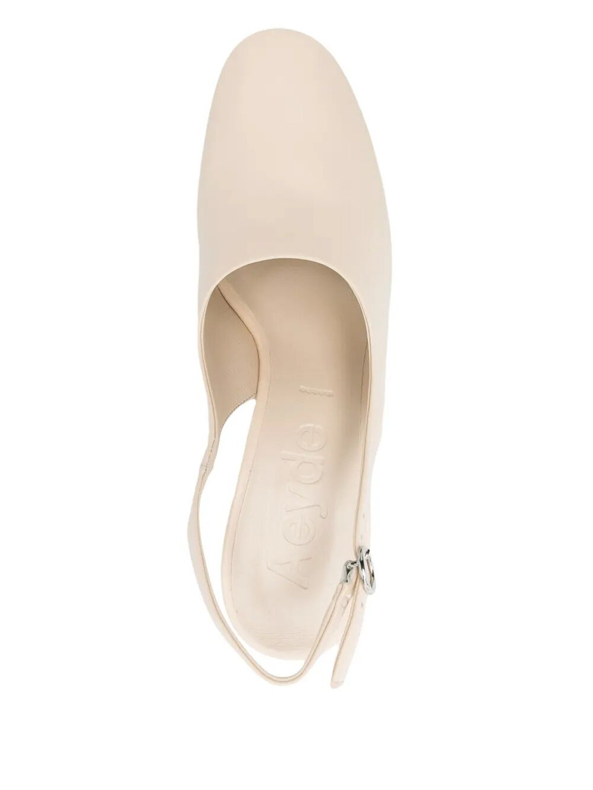 Aeyde Jamila Nappa Leather Creamy In Nude & Neutrals