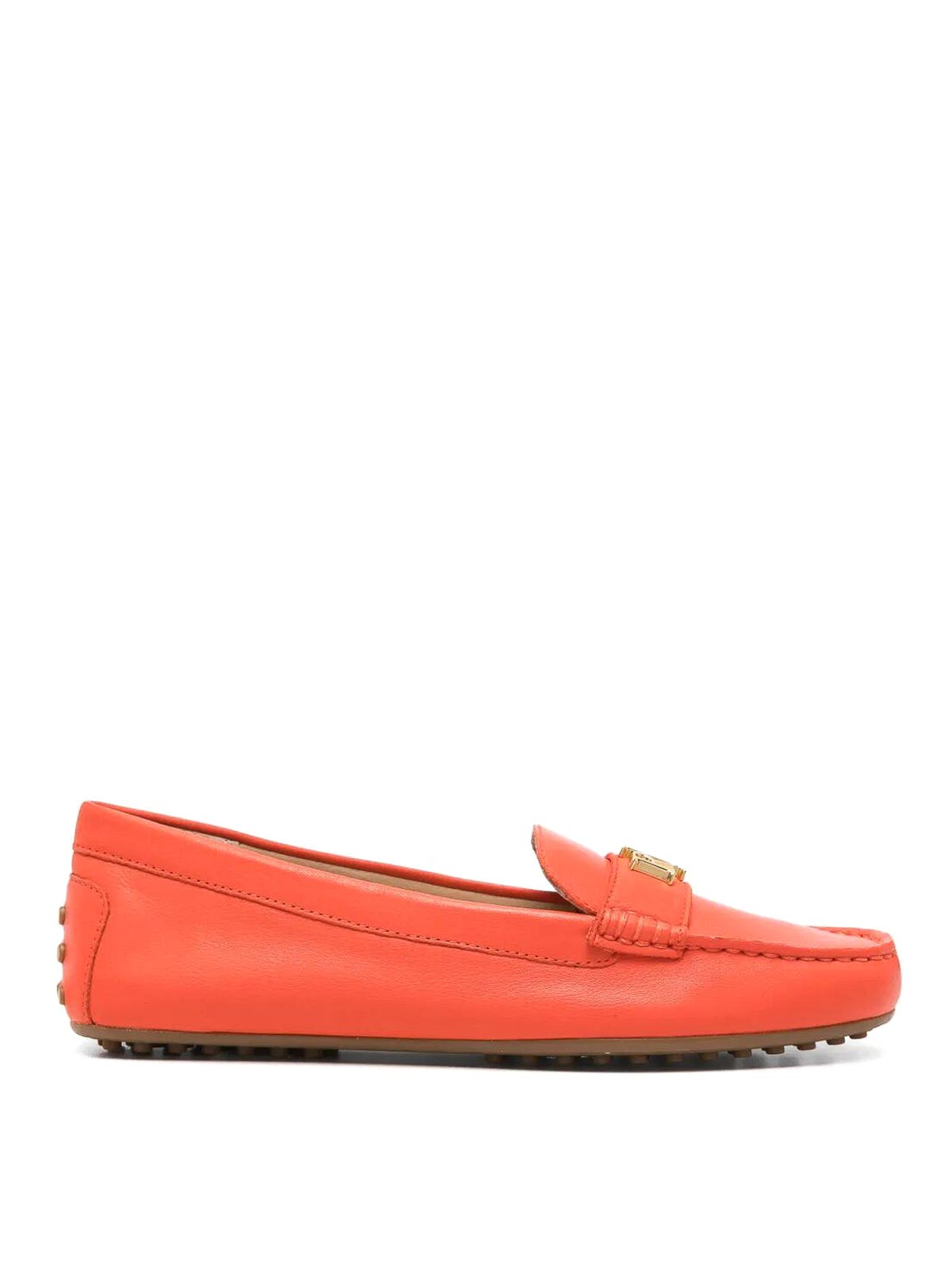 Ralph Lauren Barnsbury Flats Driver In Orange