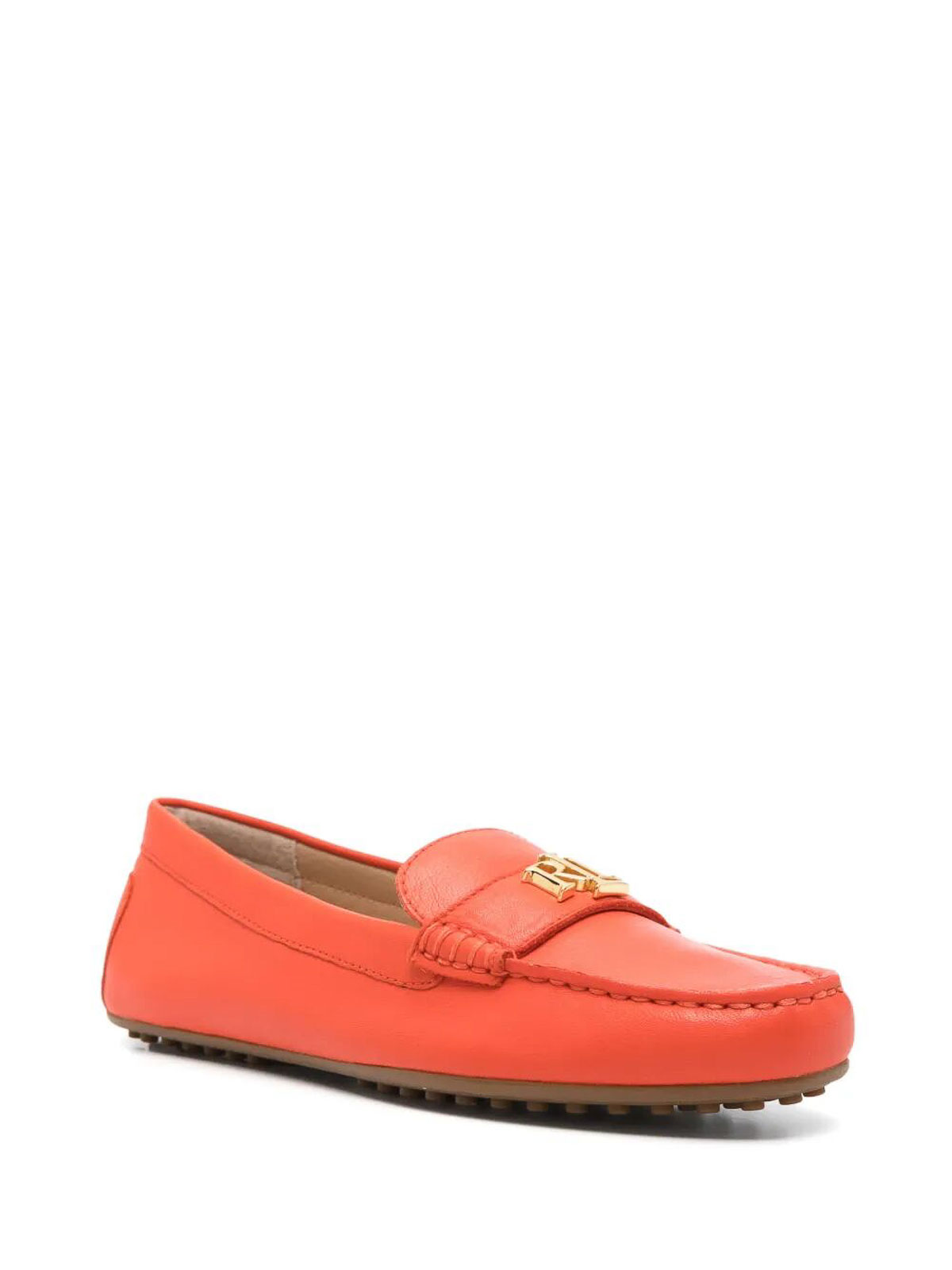 Ralph Lauren Barnsbury Flats Driver In Orange