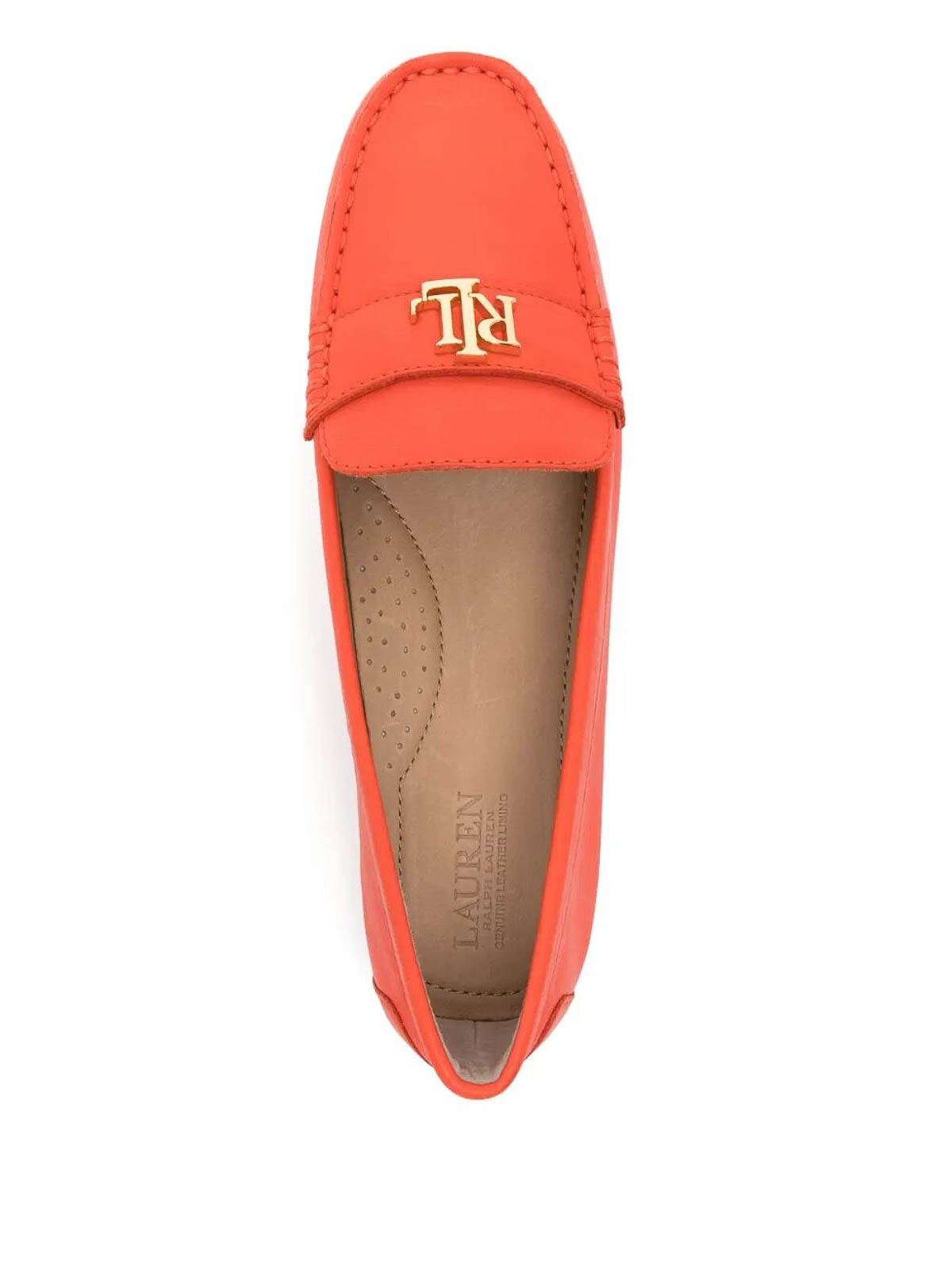 Ralph Lauren Barnsbury Flats Driver In Orange