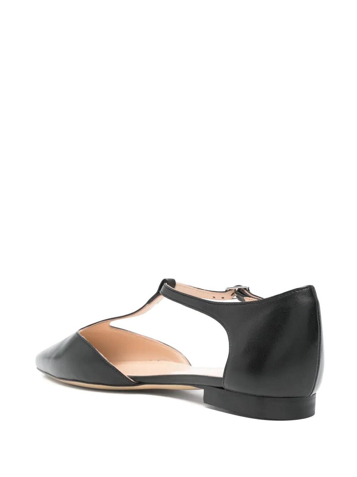 P.a.r.o.s.h Leather Ballet Flats In Black