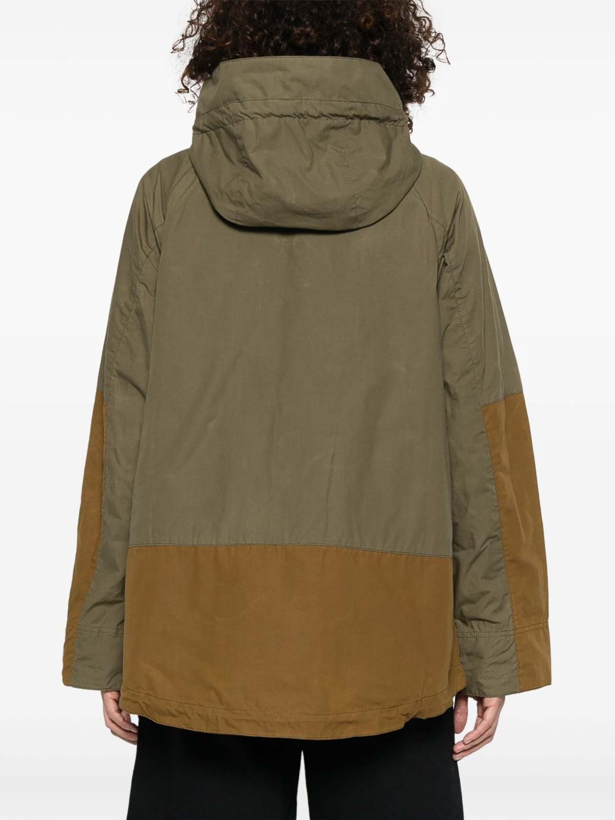 Barbour Hayley Hooded Showerproof Parka Drawstring In Green