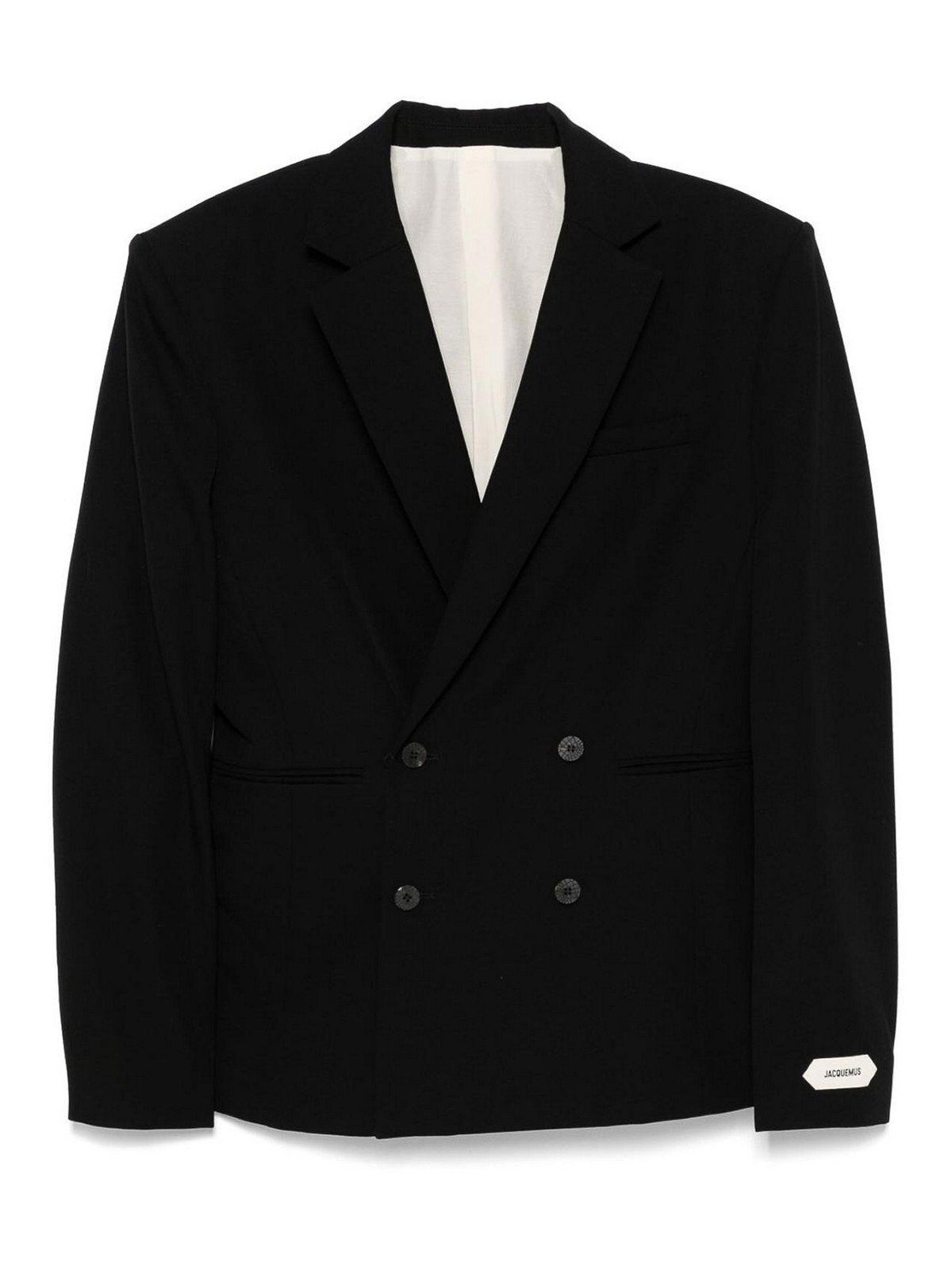 Jacquemus Double-breasted Jacket Featuring Shoulder Pads
