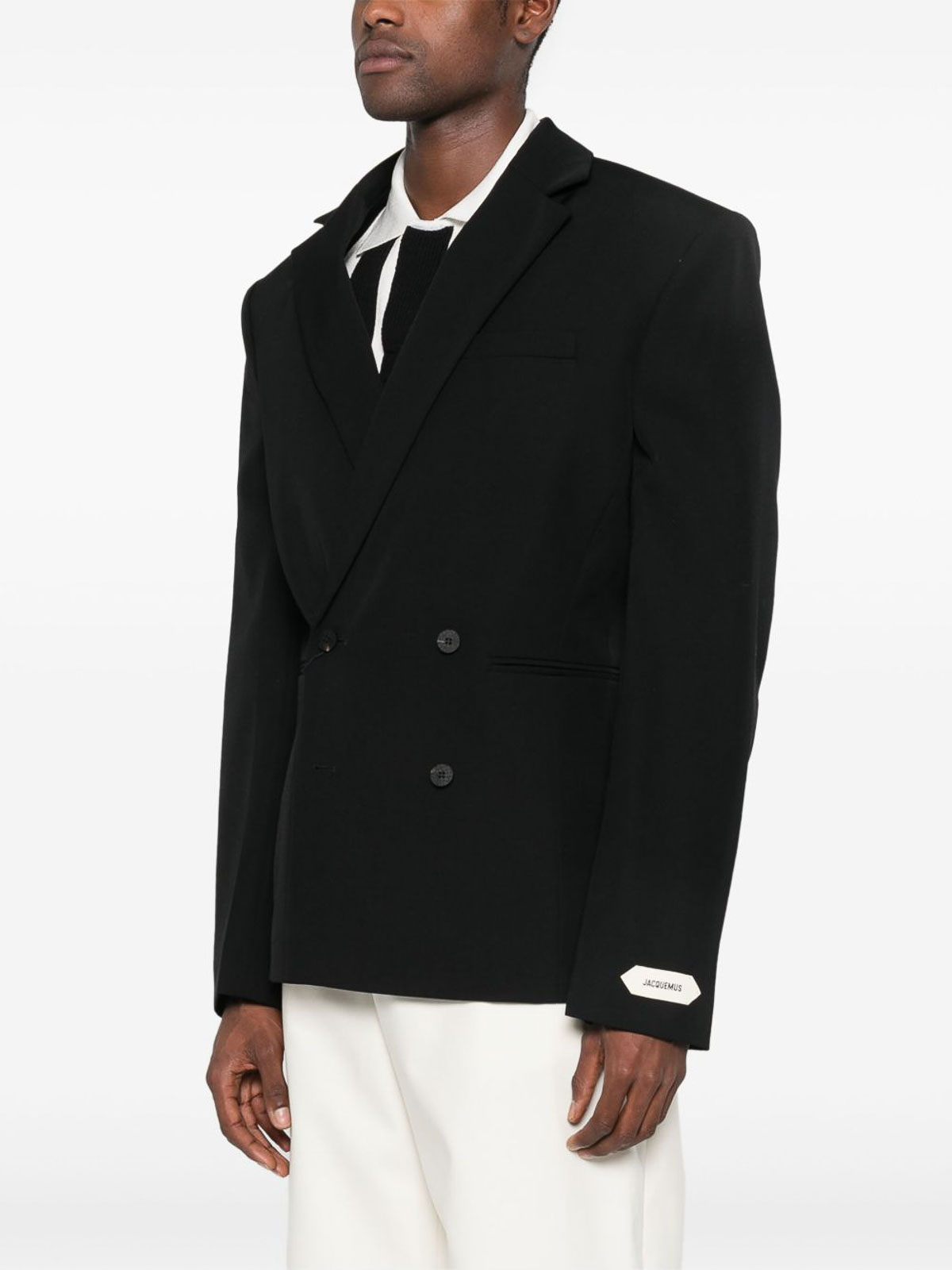 Jacquemus Double-breasted Jacket Featuring Shoulder Pads