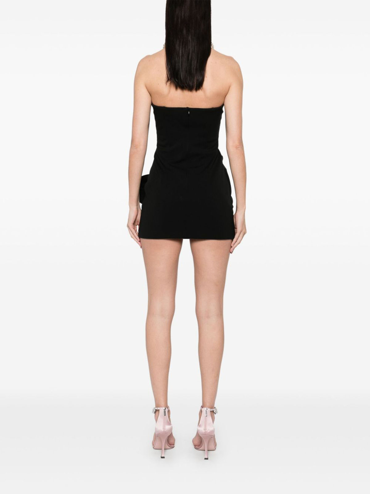 Magda Butrym Black Dress With Pink Ruched Detail - Black|15742514