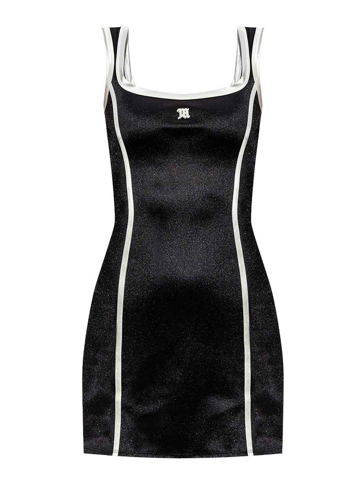 Misbhv Black Logo-embroidered Mini Dress