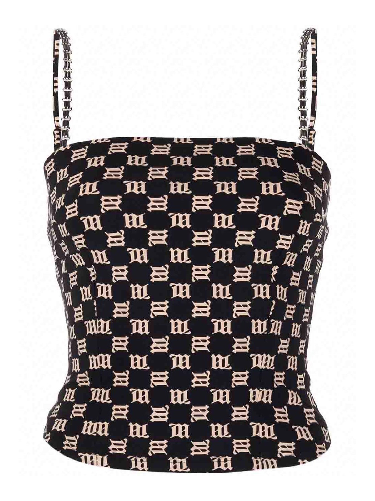 Misbhv Lara Monogram Cropped Tank Top
