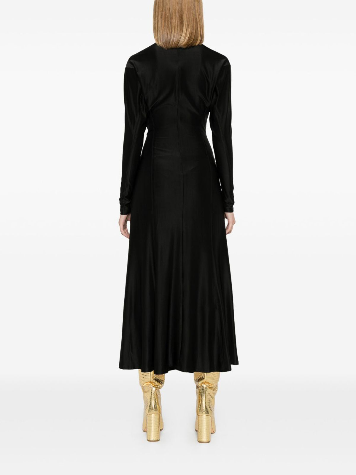 RABANNE VESTIDO LARGO - NEGRO