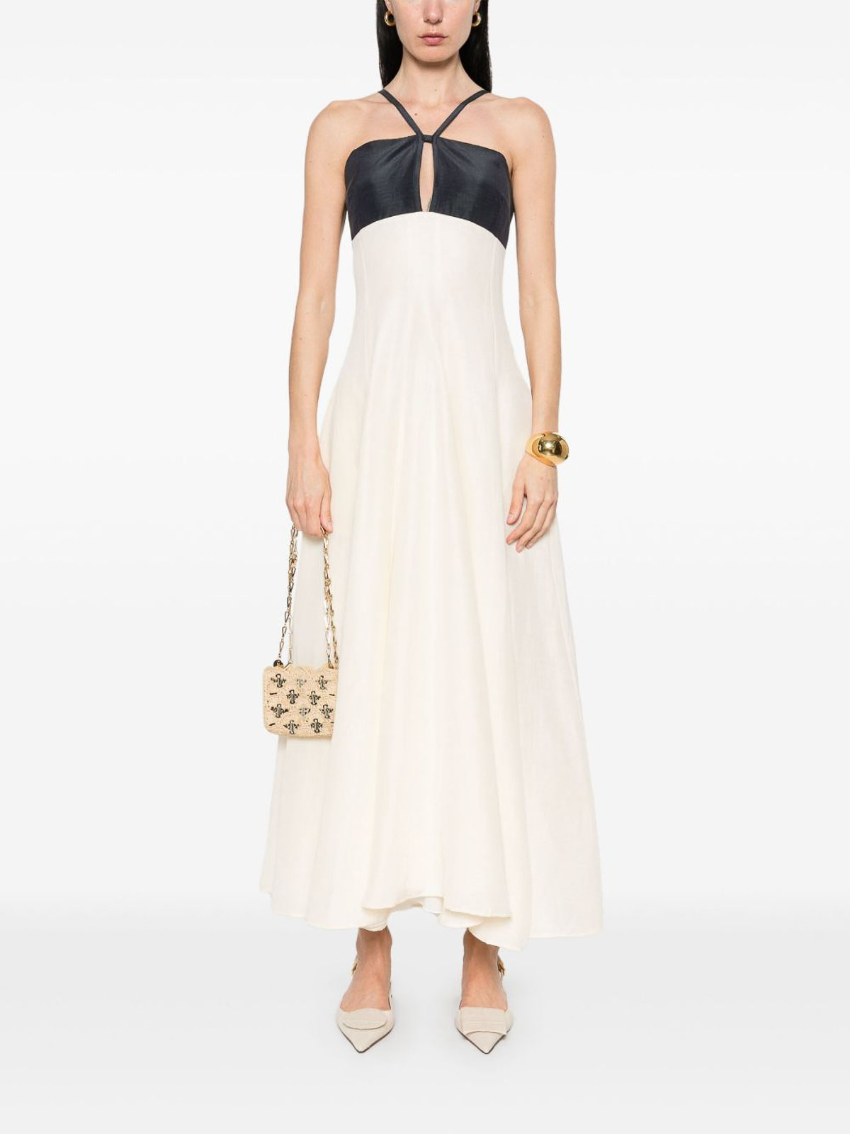 Shop Raquel Diniz Vestido Largo - Blanco