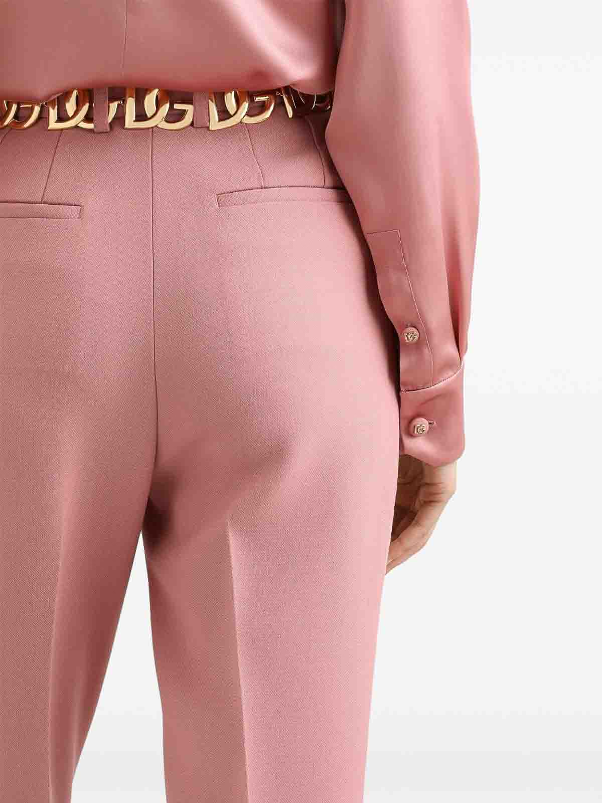 Dolce & Gabbana Blush Pink Silk Blouse With A Soft Neckline