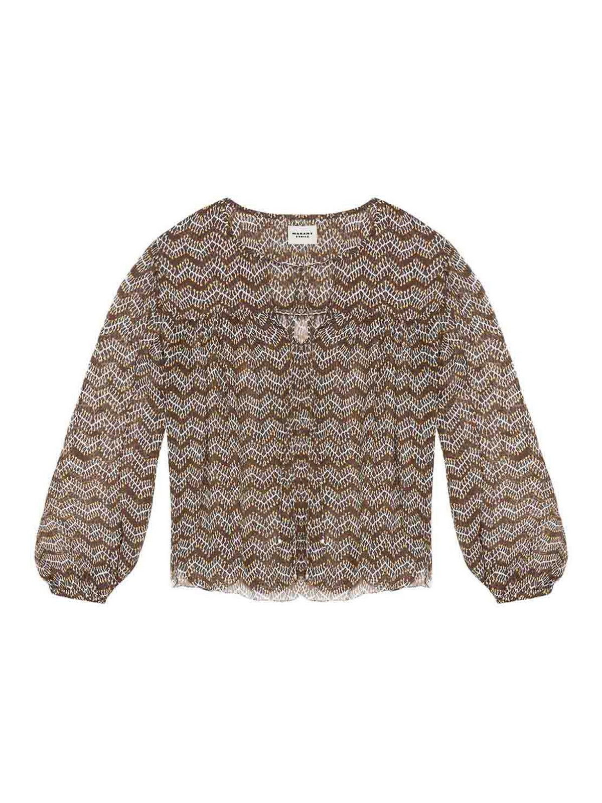 Isabel Marant Étoile Advika Semi-sheer Blouse With Patterns