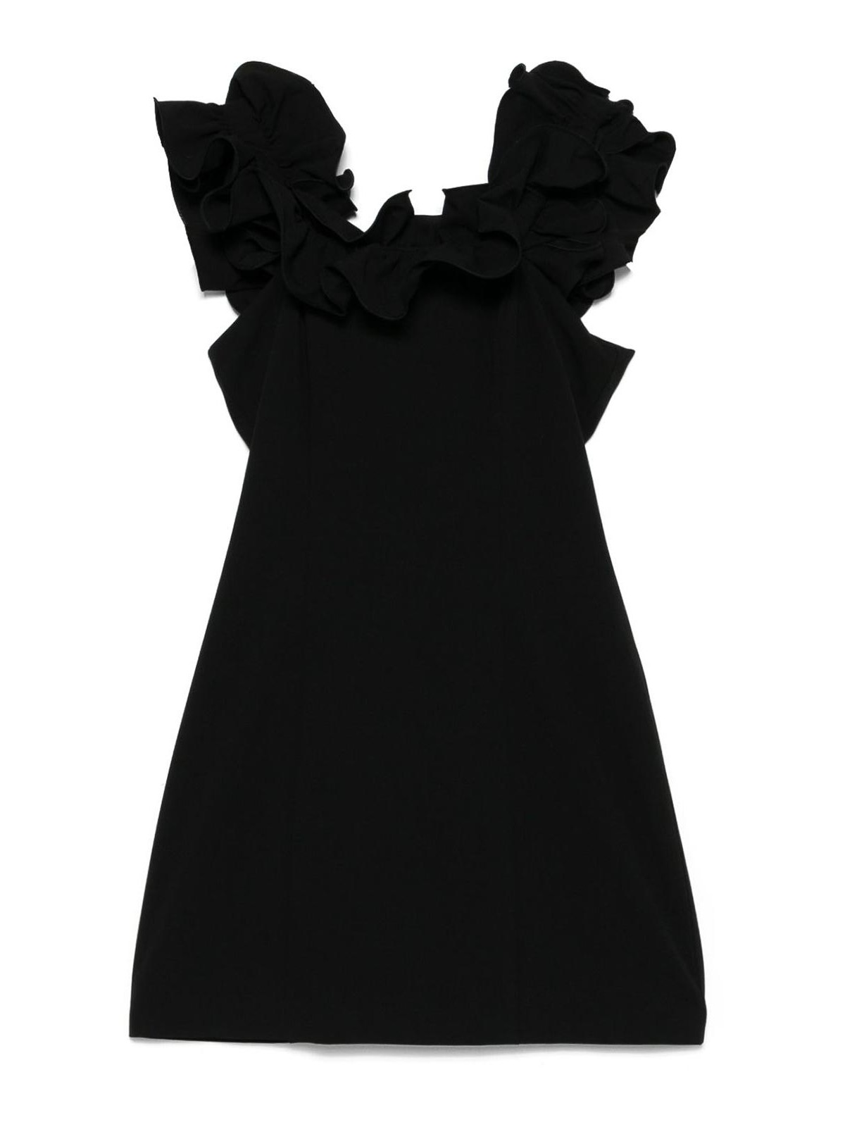 Shop Rotate Birger Christensen Bardot Neckline Mini Ruffle Dress