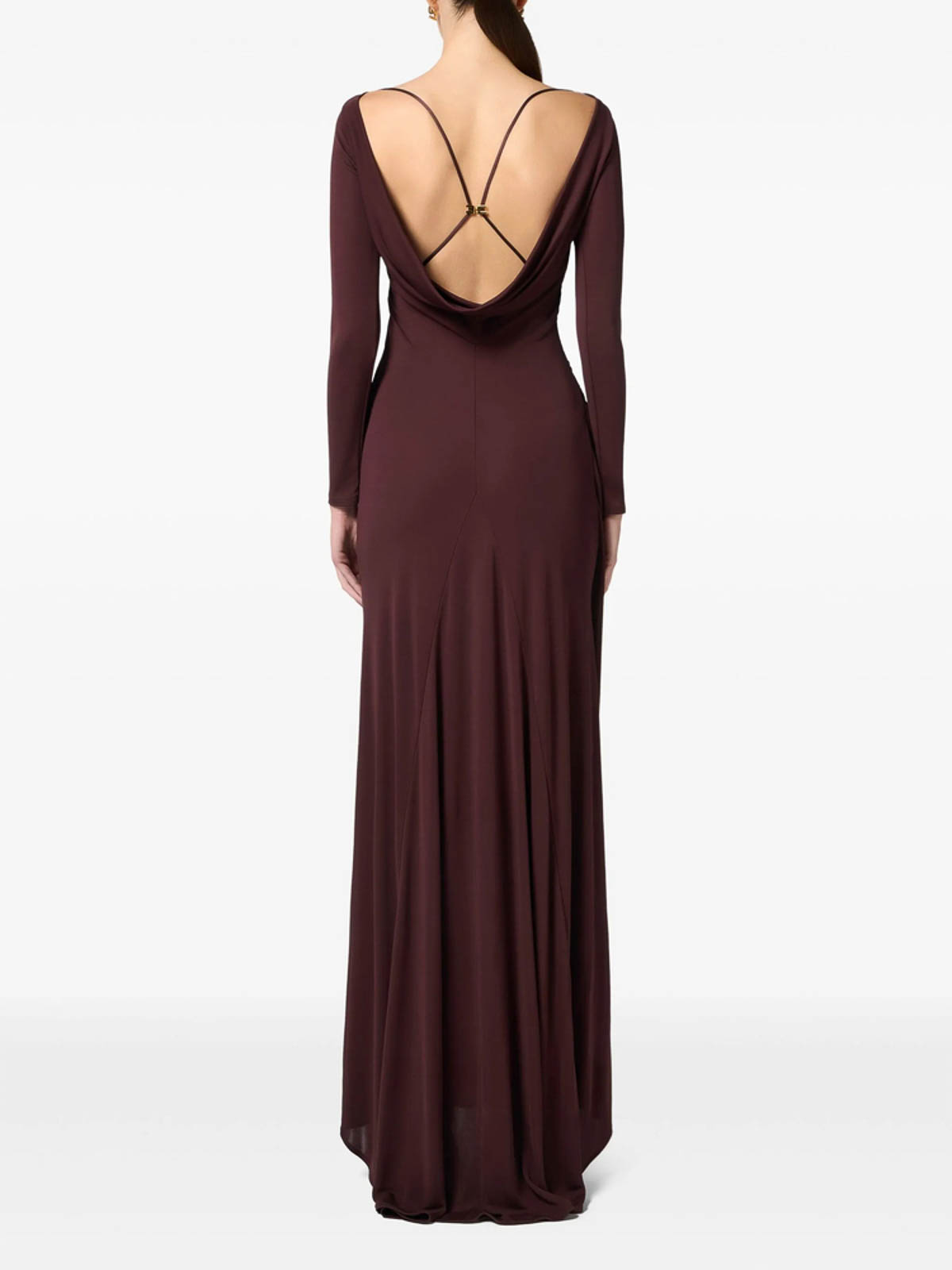 Elisabetta Franchi ABR4653E2110 関税送料込 TK46S52E2 Elisabetta Franchi Stretch Viscose Top With All