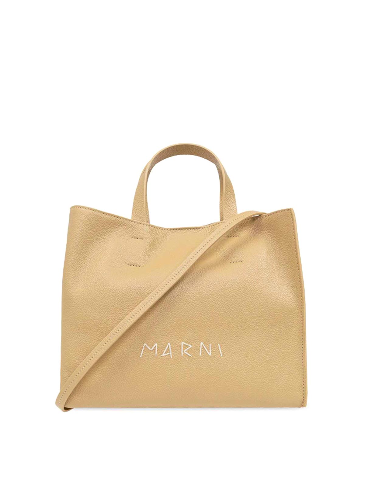 Marni Museo Logo Embroidered Shopper Bag