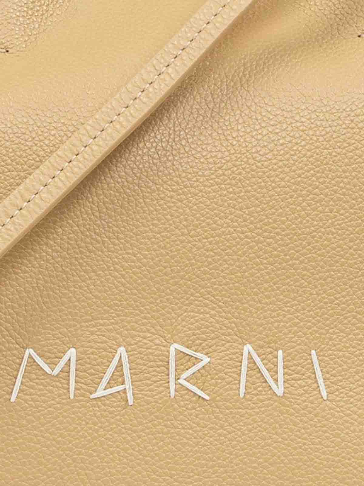 Marni Museo Logo Embroidered Shopper Bag