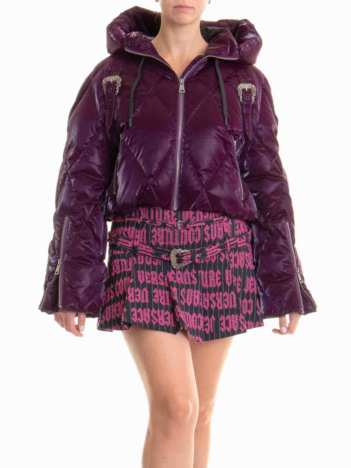 VERSACE JEANS COUTURE CHAQUETA ALCOCHADA - PÚRPURA 