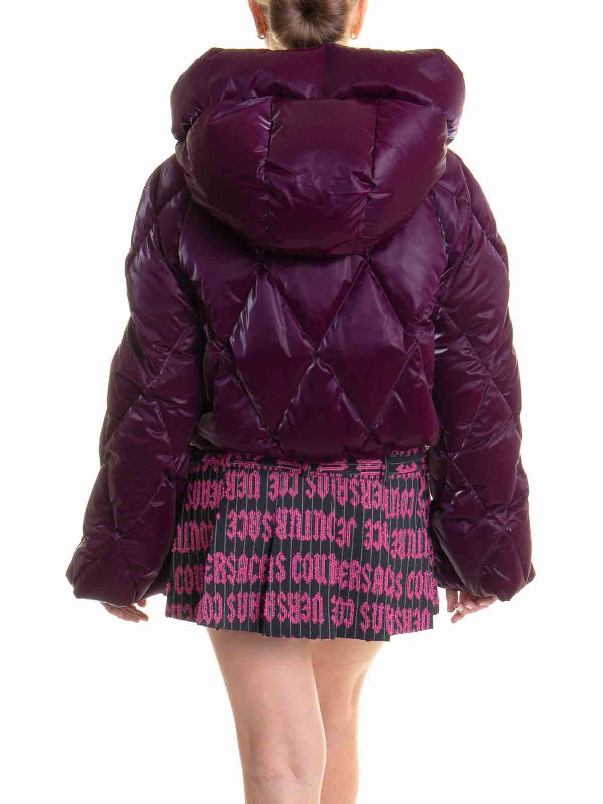 VERSACE JEANS COUTURE CHAQUETA ALCOCHADA - PÚRPURA 