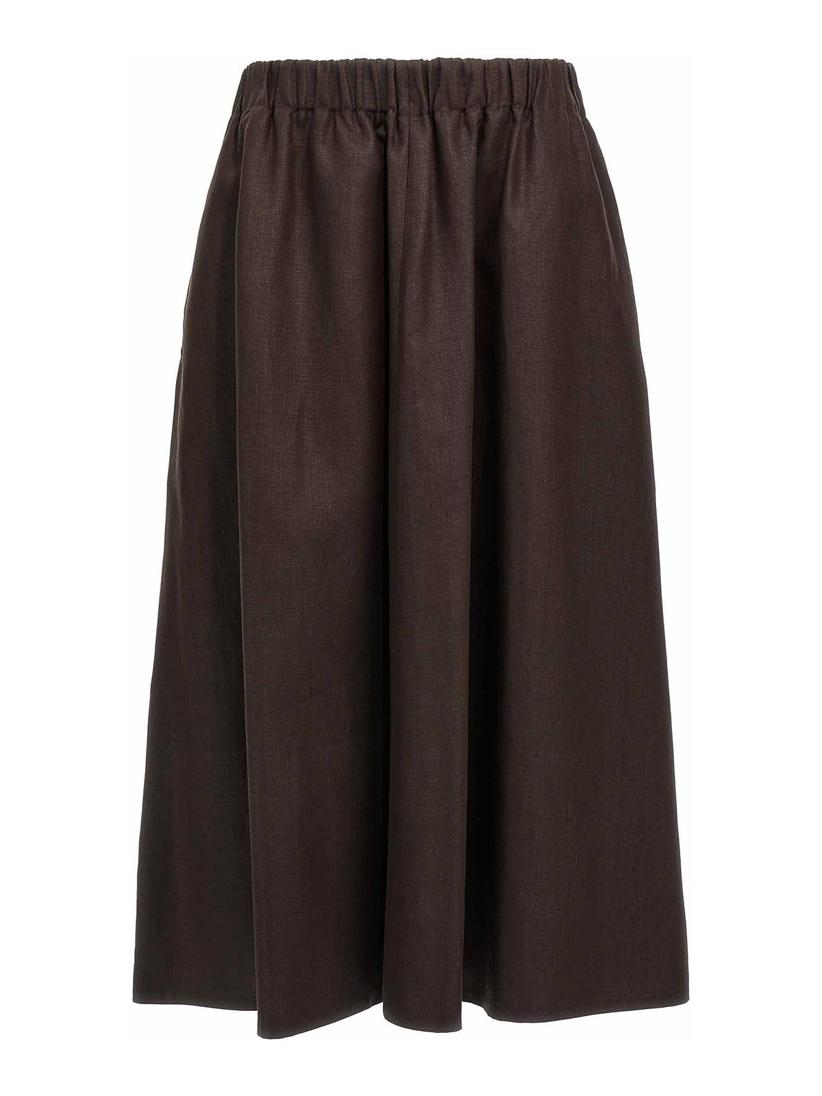 Shop Brunello Cucinelli Falda Semilarga - Marrón