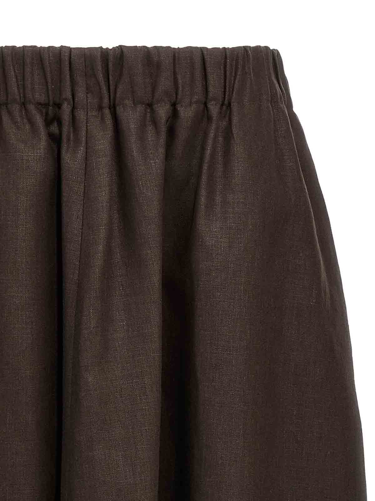 Shop Brunello Cucinelli Falda Semilarga - Marrón