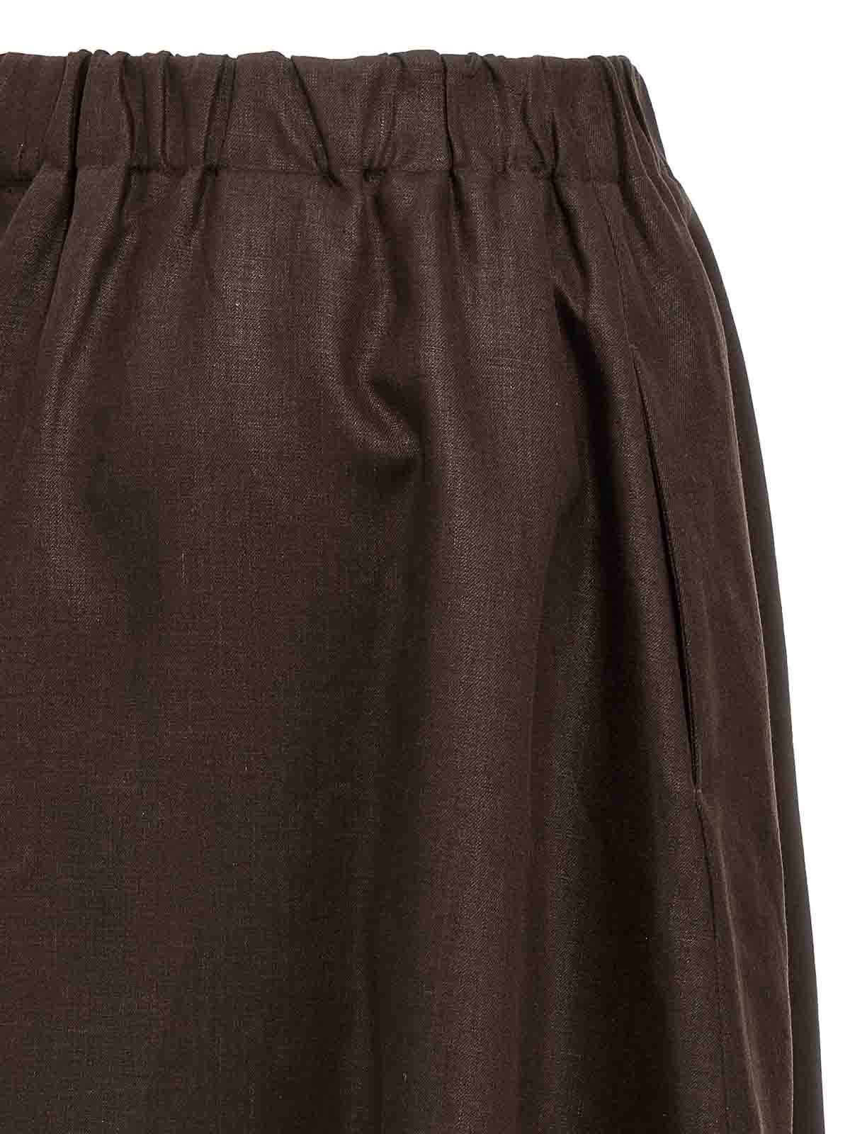 Shop Brunello Cucinelli Falda Semilarga - Marrón