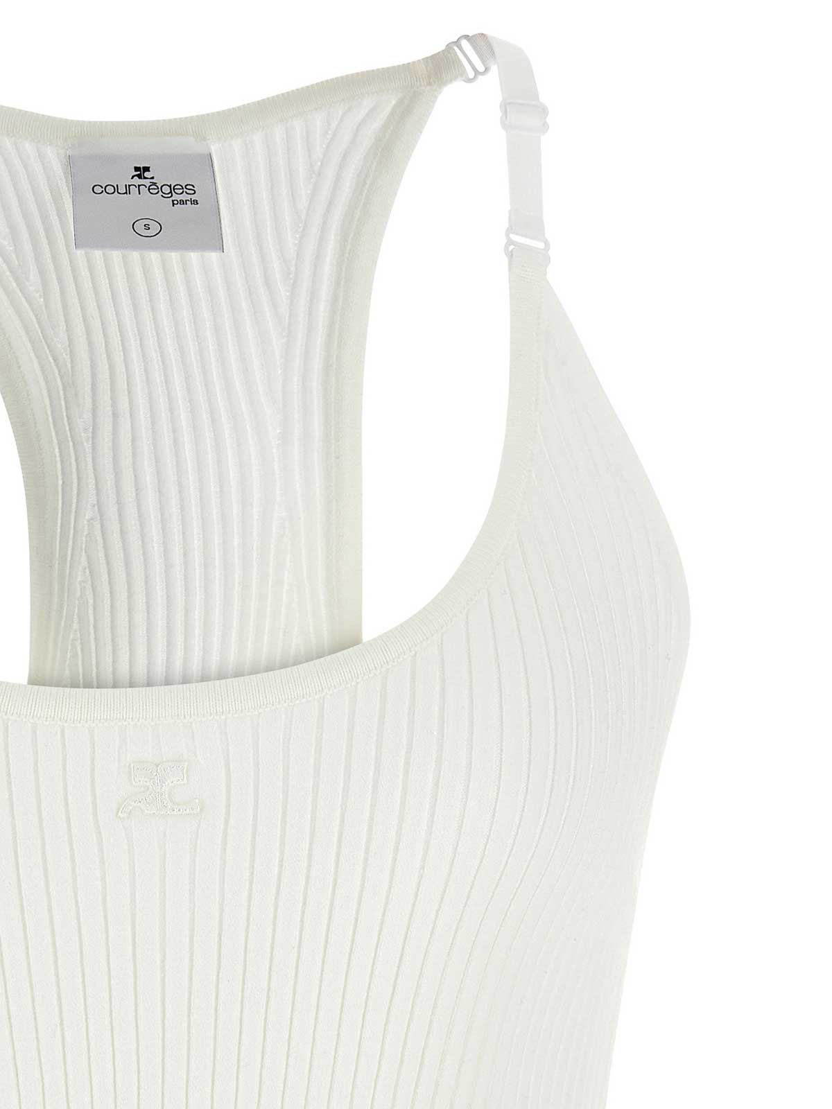 Shop Courrèges Top - Blanco