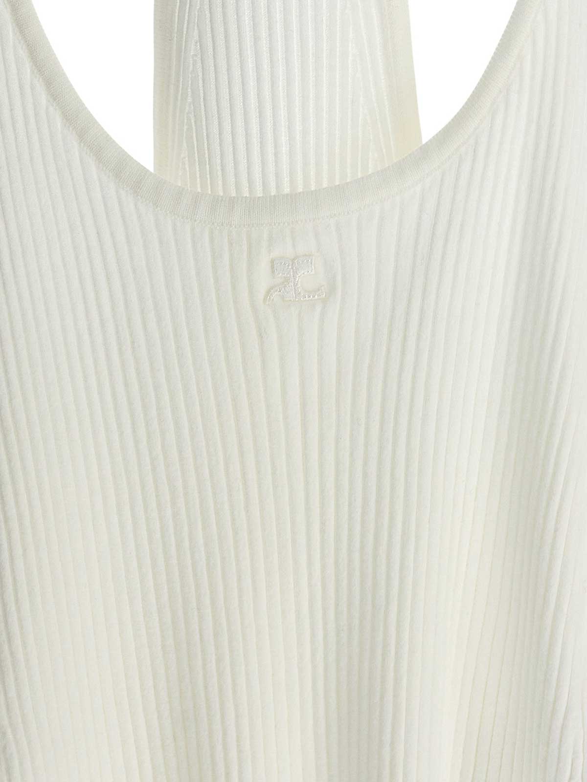 Shop Courrèges Top - Blanco