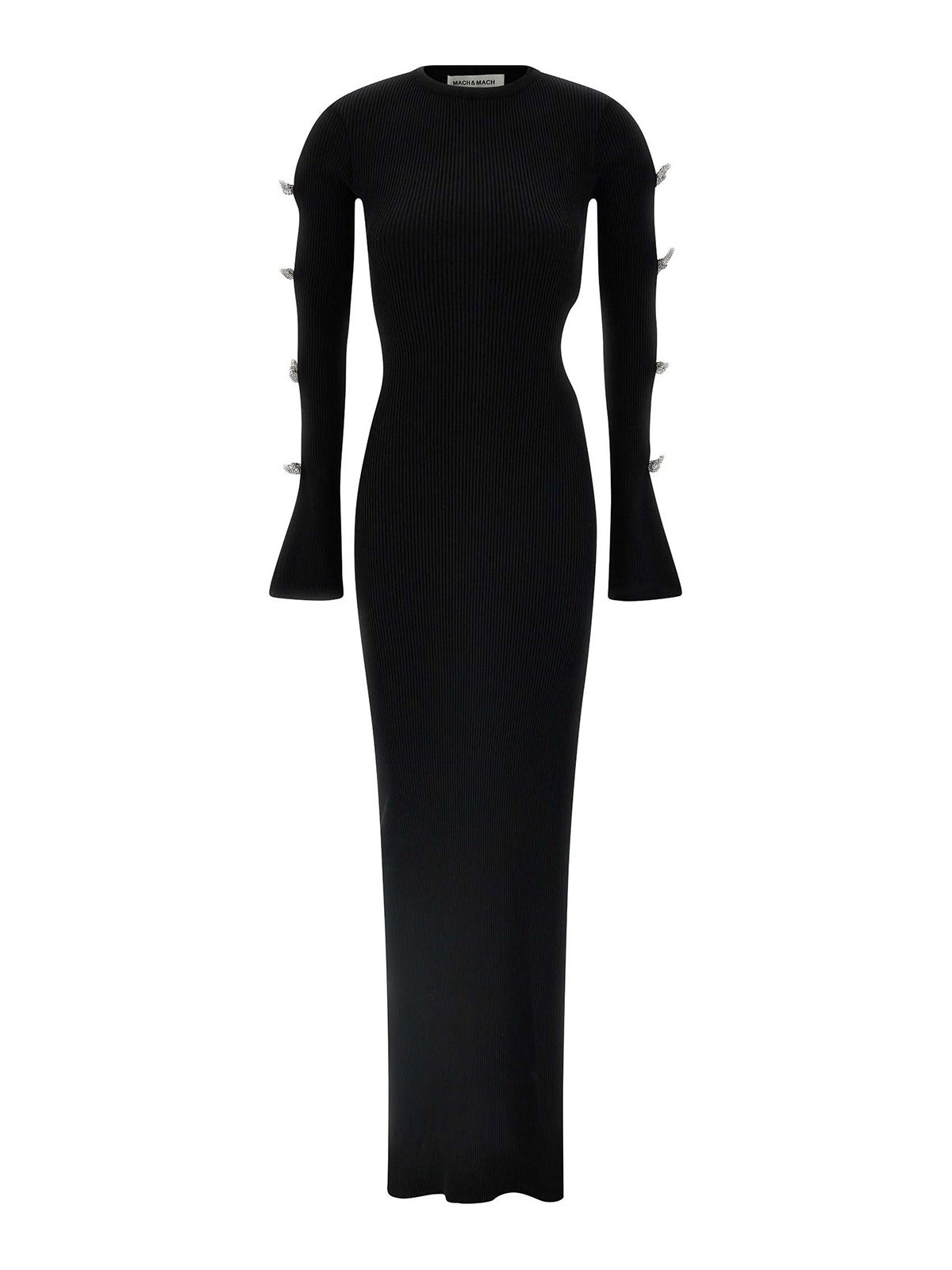 Mach & Mach Cut-out Crystal Bow Dress