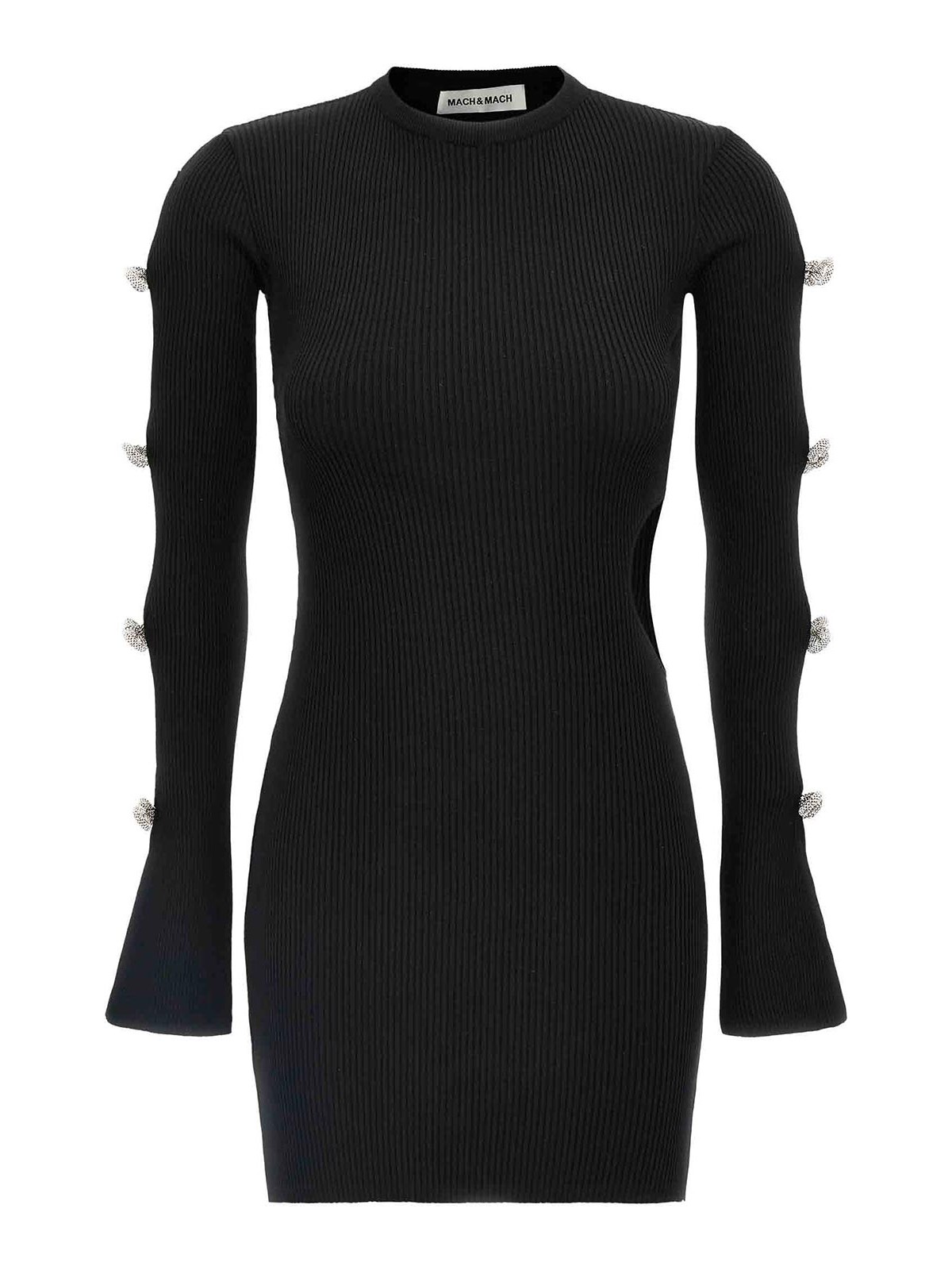 Mach & Mach Cut-out Crystal Bow Dress