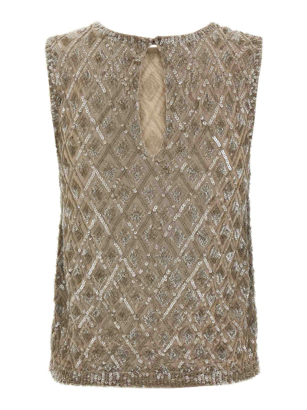 Shop P.a.r.o.s.h Blusa - Beis