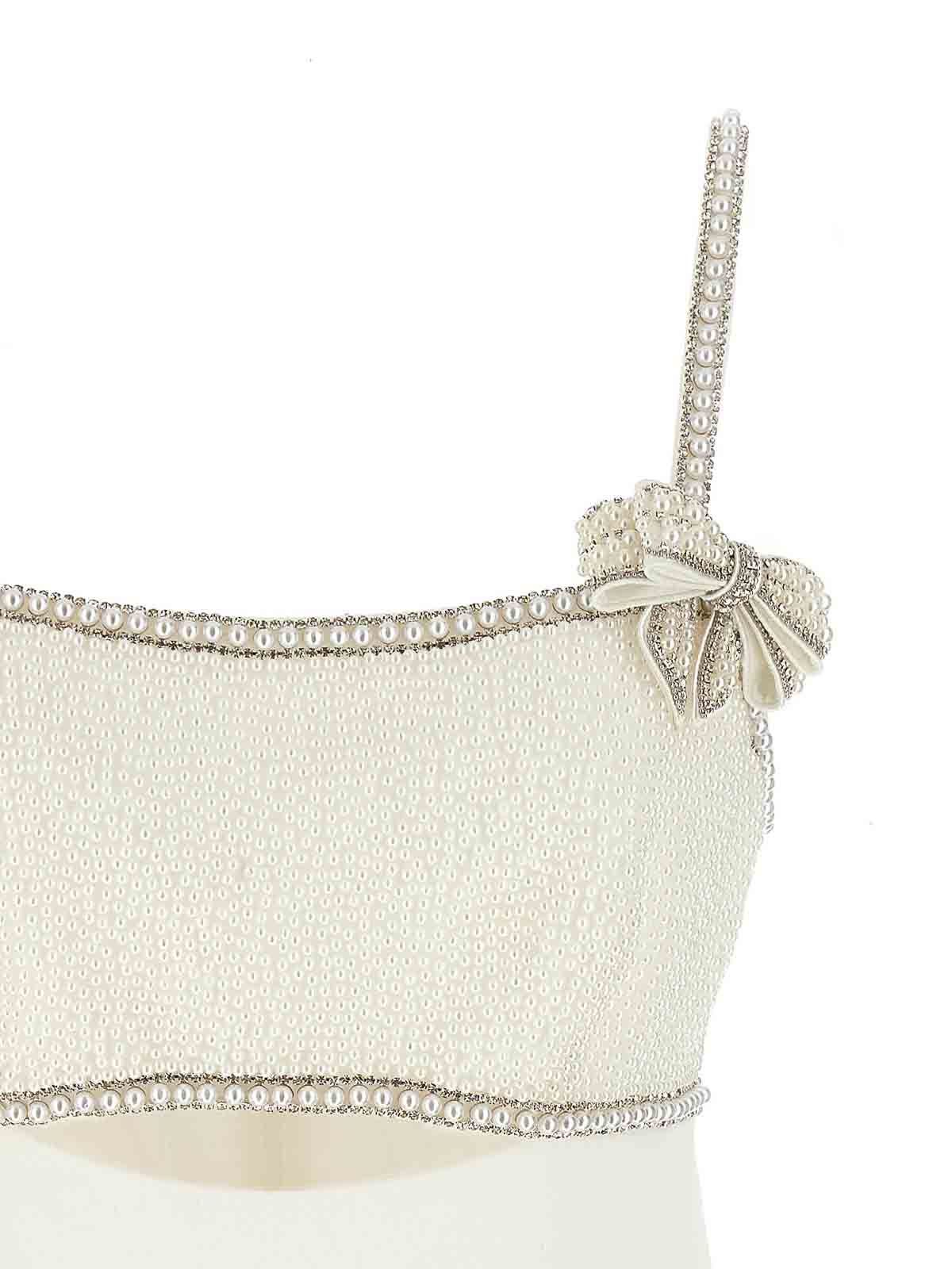 Shop Self-portrait Vestido Corto - Blanco
