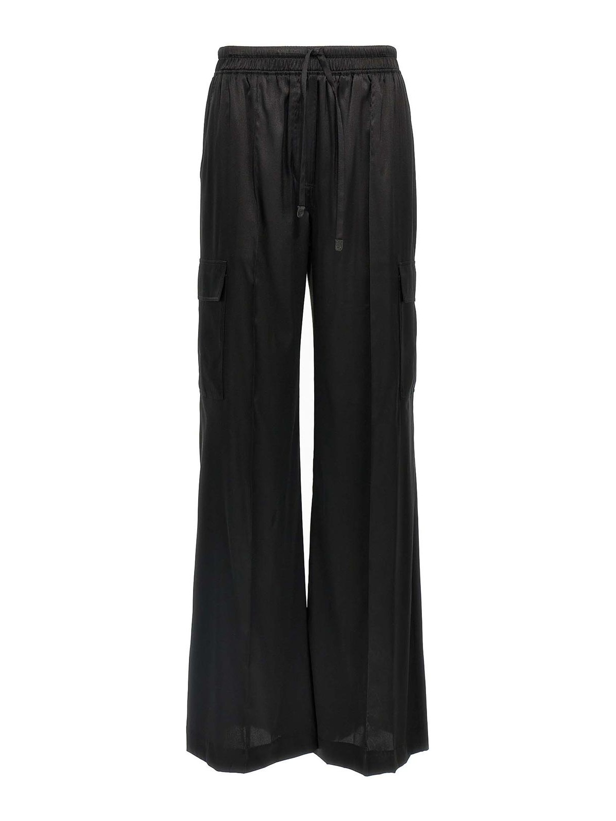 Tom Ford Stretch Silk Satin Flare Leg Cargo Pajama Pants