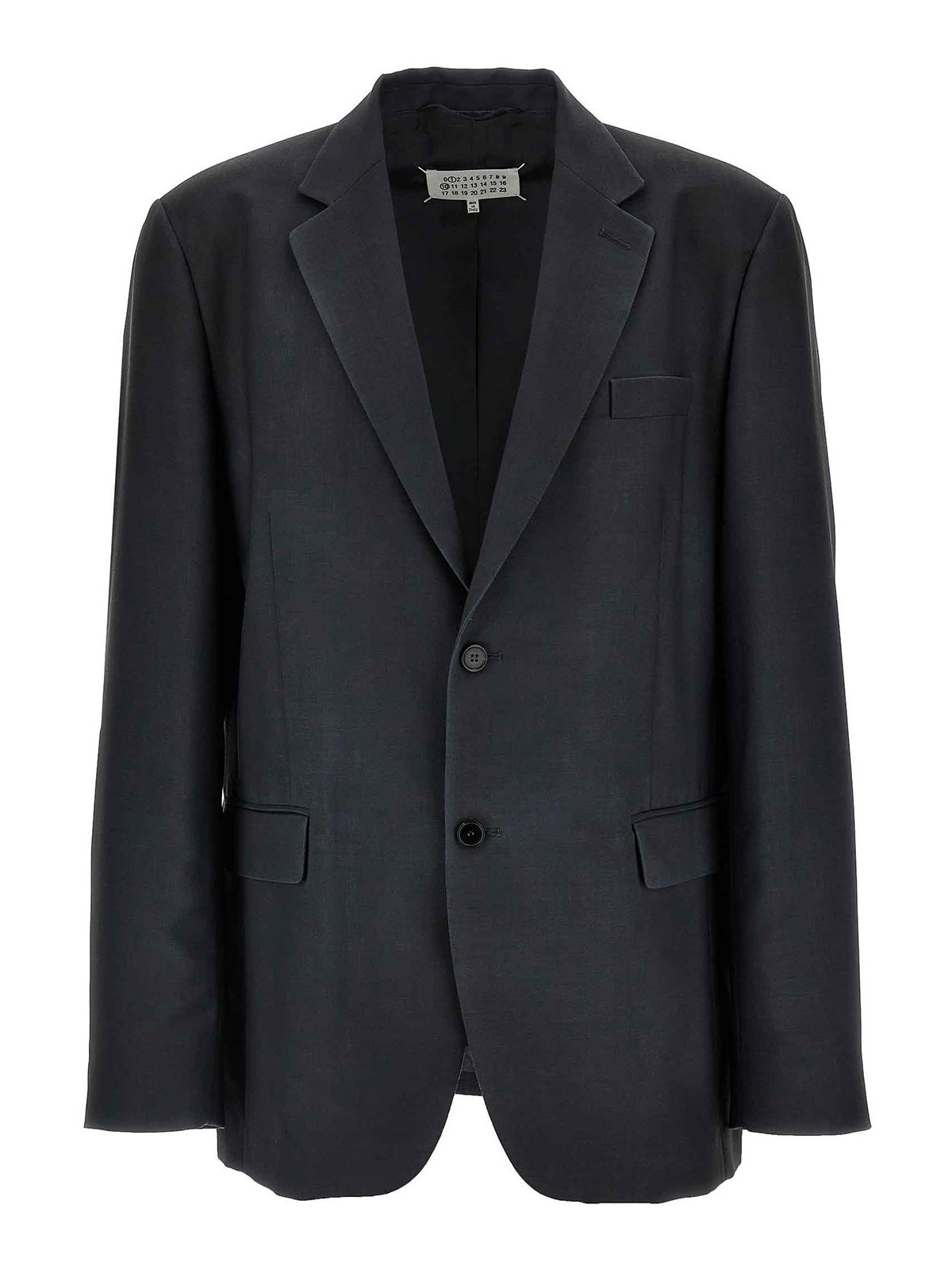 Maison Margiela Single-breasted Blazer With Button Cuffs And Pockets In Black