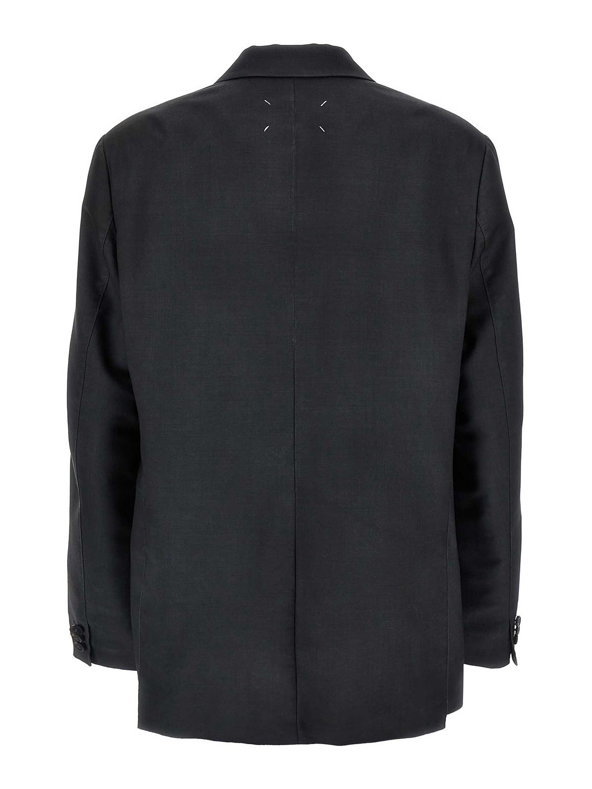 Maison Margiela Single-breasted Blazer With Button Cuffs And Pockets In Black