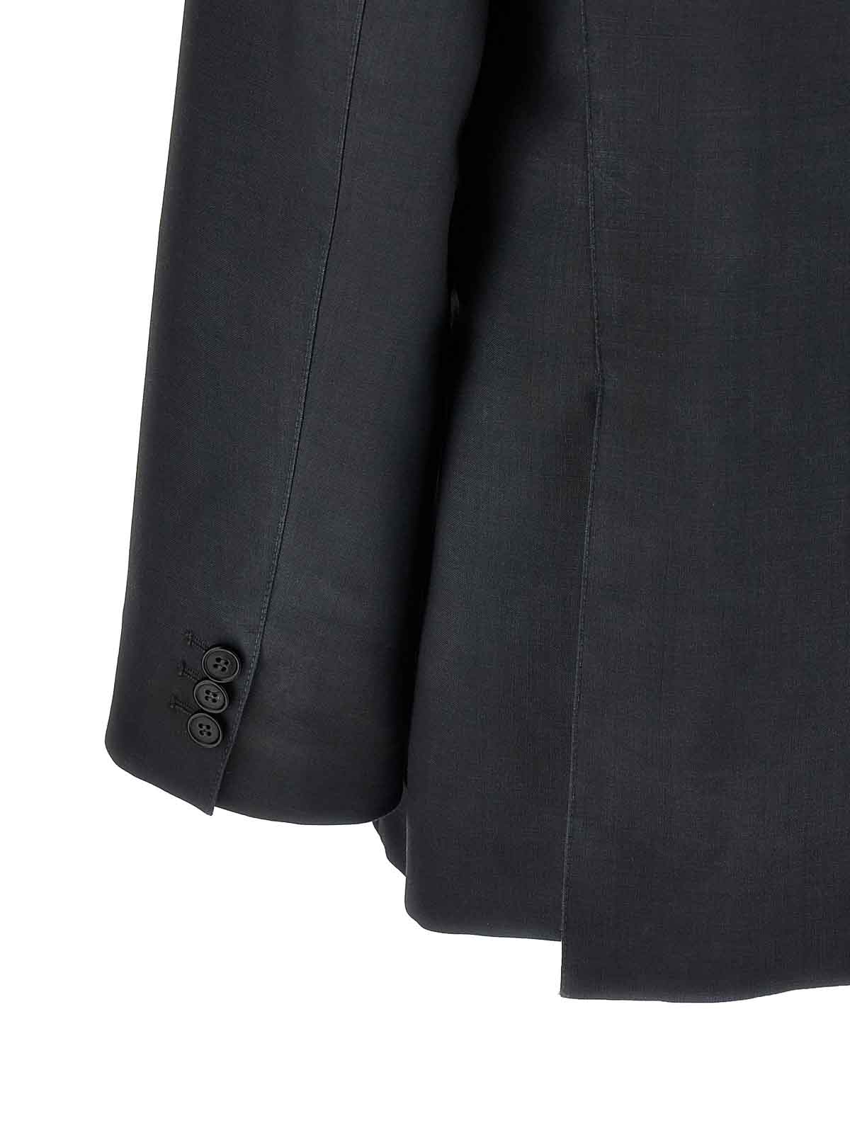 Maison Margiela Single-breasted Blazer With Button Cuffs And Pockets In Black