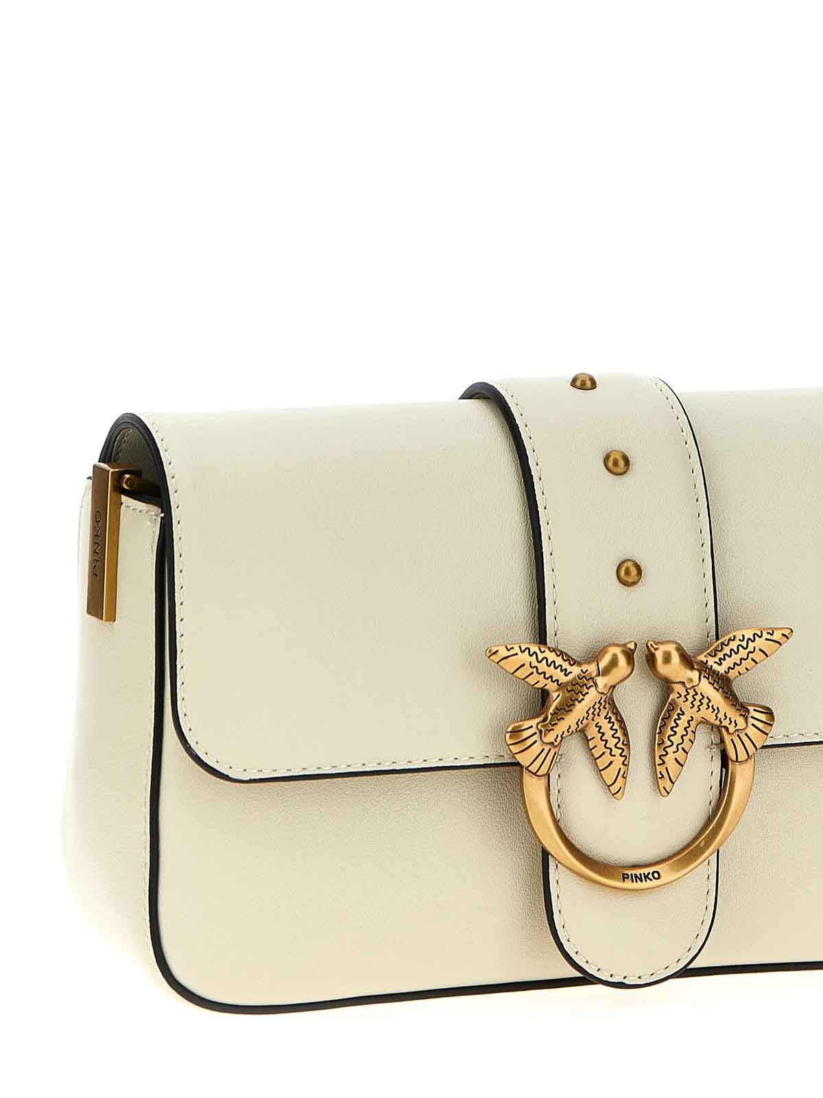 Pinko Love One Mini Crossbody Bag - White - Women