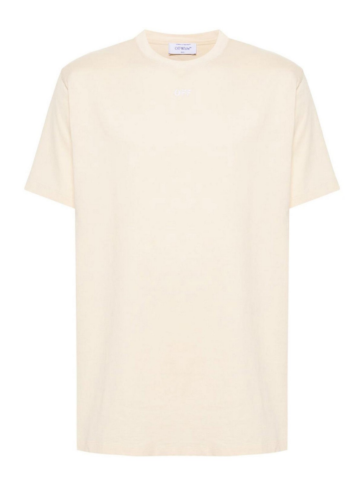 Off-white Crew Neck Soft Fabric T-shirt
