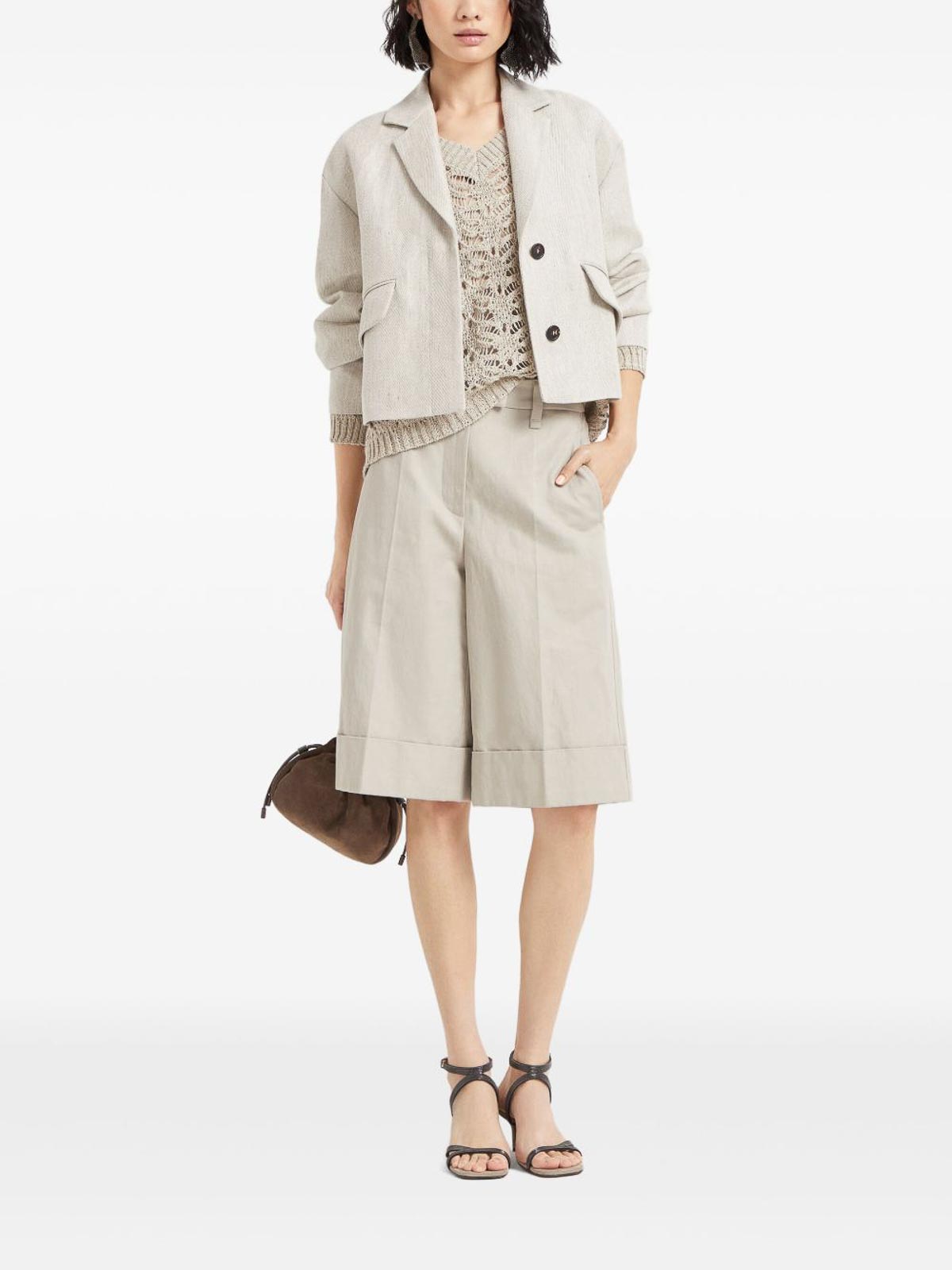 Shop Brunello Cucinelli Suéter Con Escote Barco - Beis