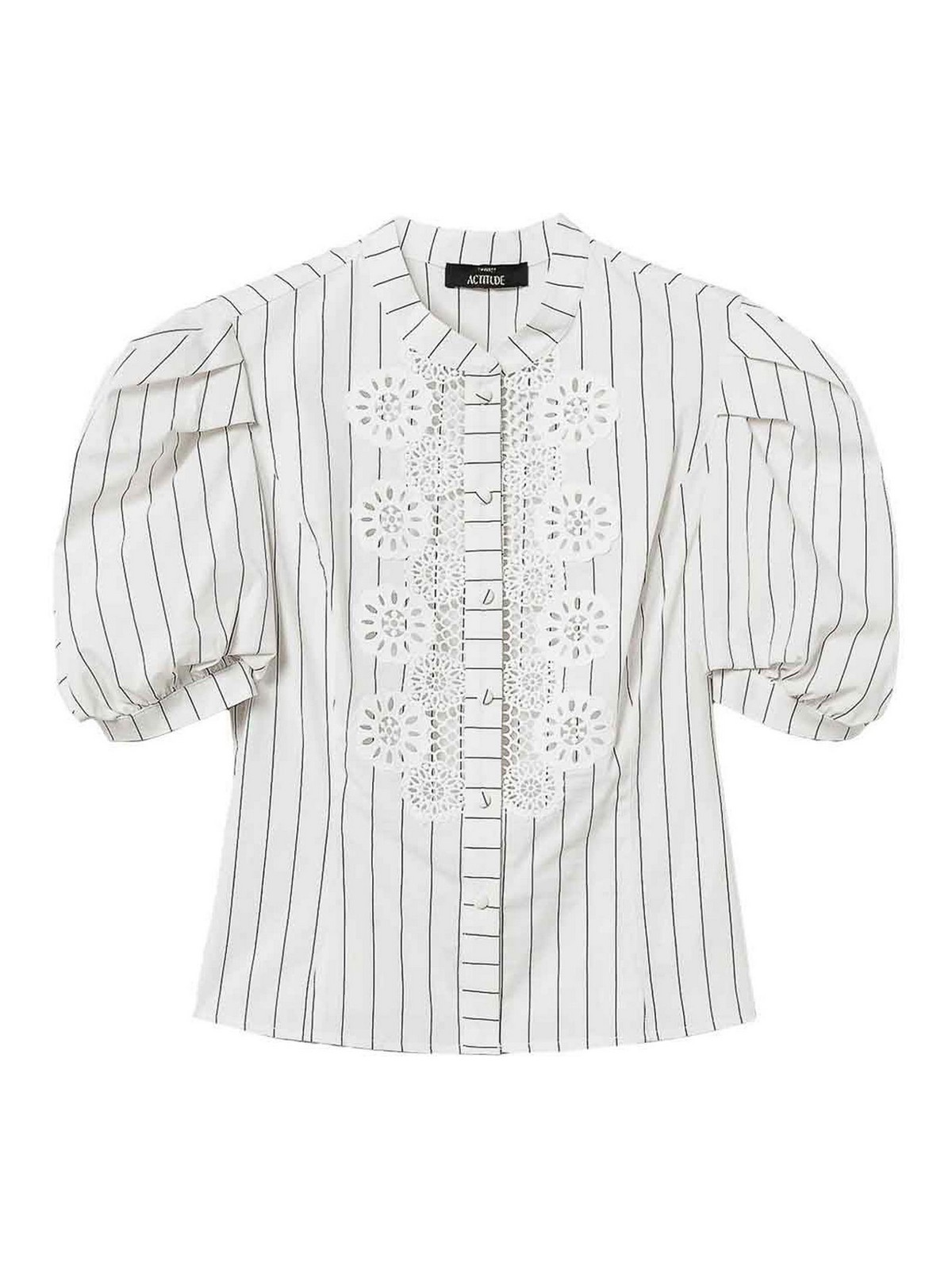 Twinset Popeline Shirt With Embroidery