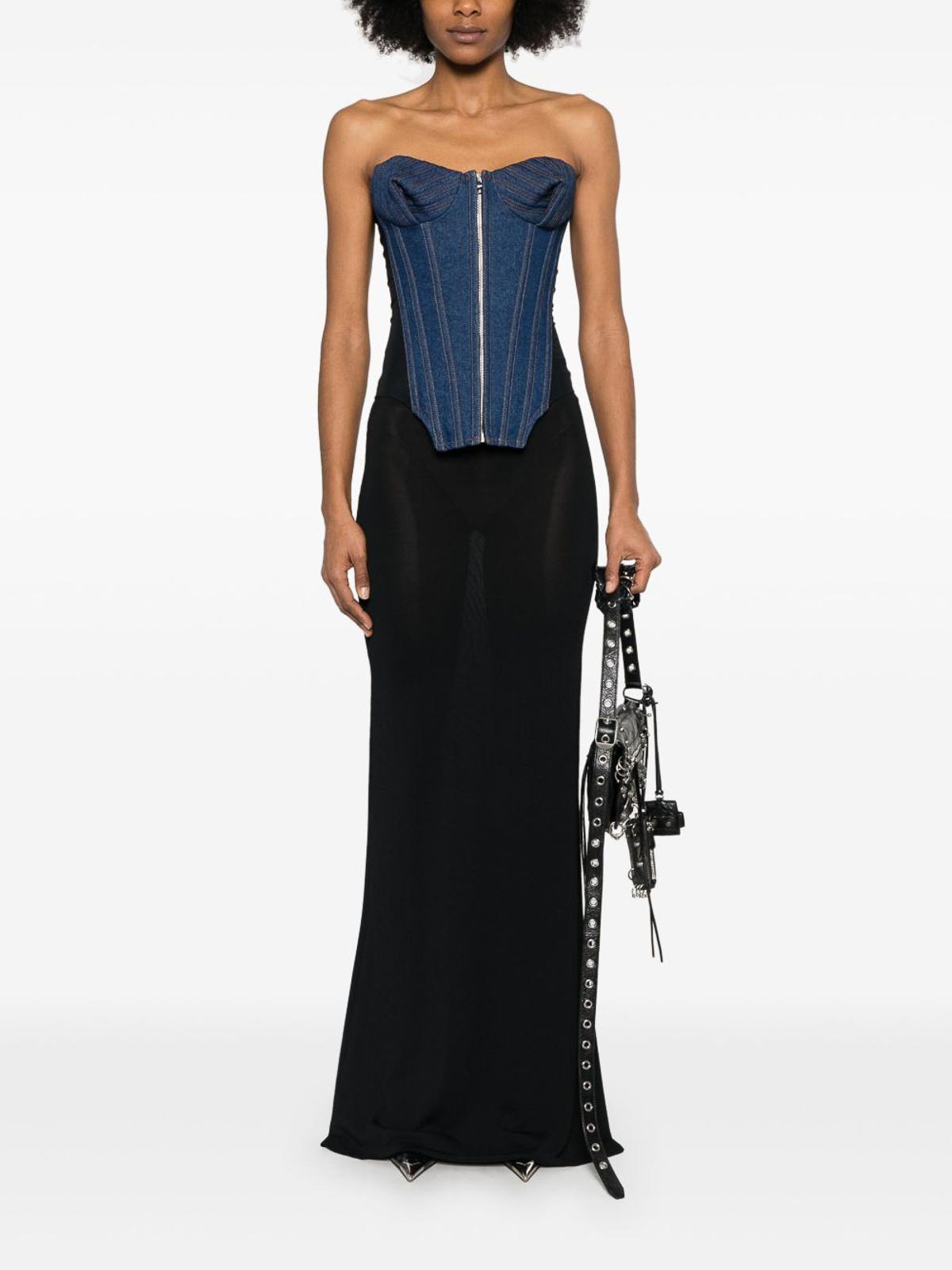 JEAN PAUL GAULTIER THE BI-MATERIAL DENIM CORSET
