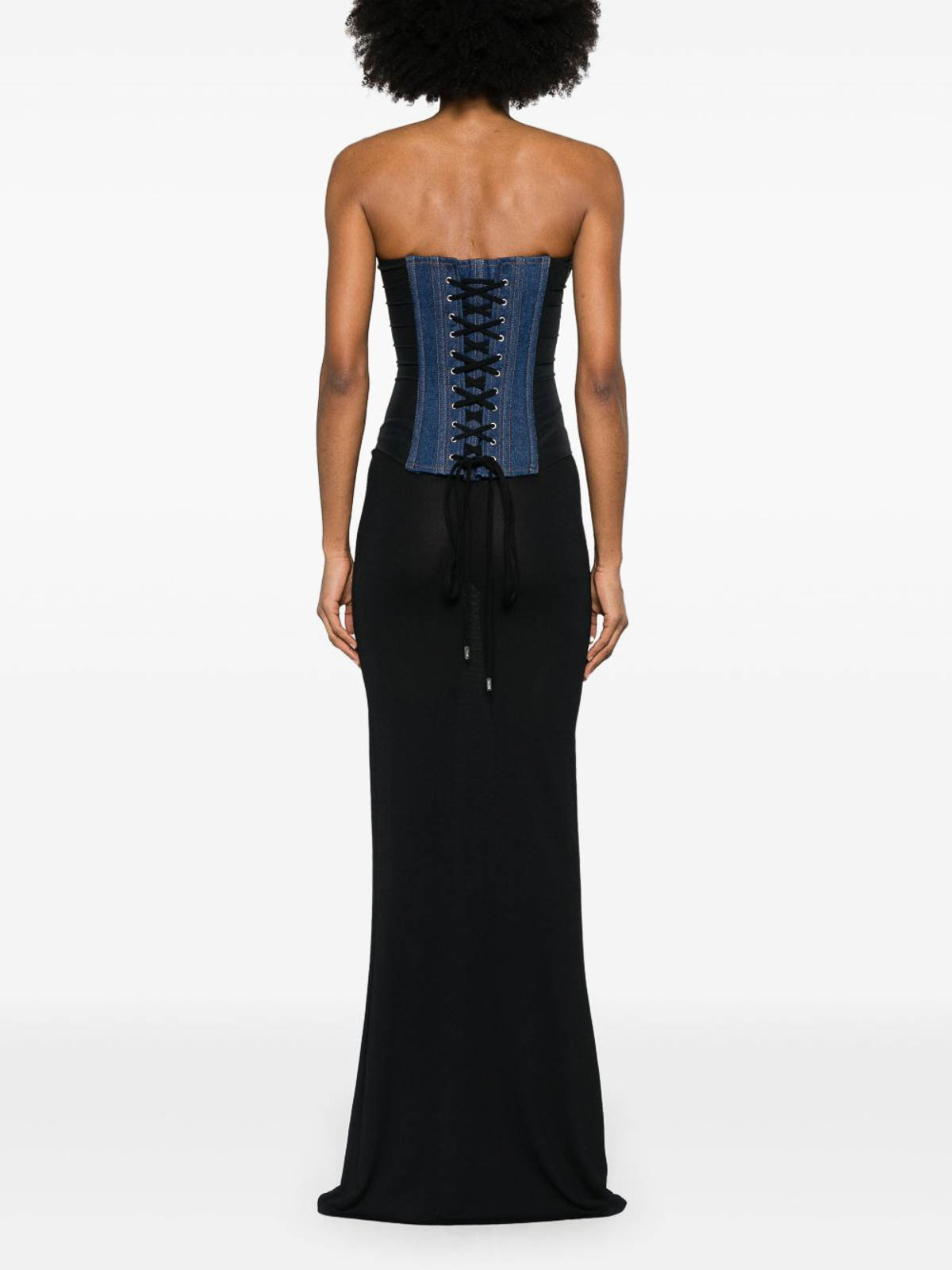 JEAN PAUL GAULTIER THE BI-MATERIAL DENIM CORSET