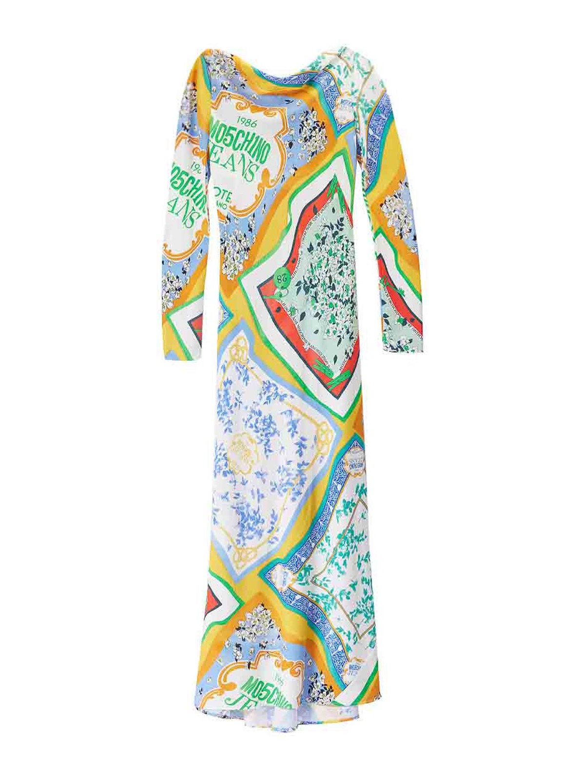 Moschino Jeans Vestido De Noche - Multicolor