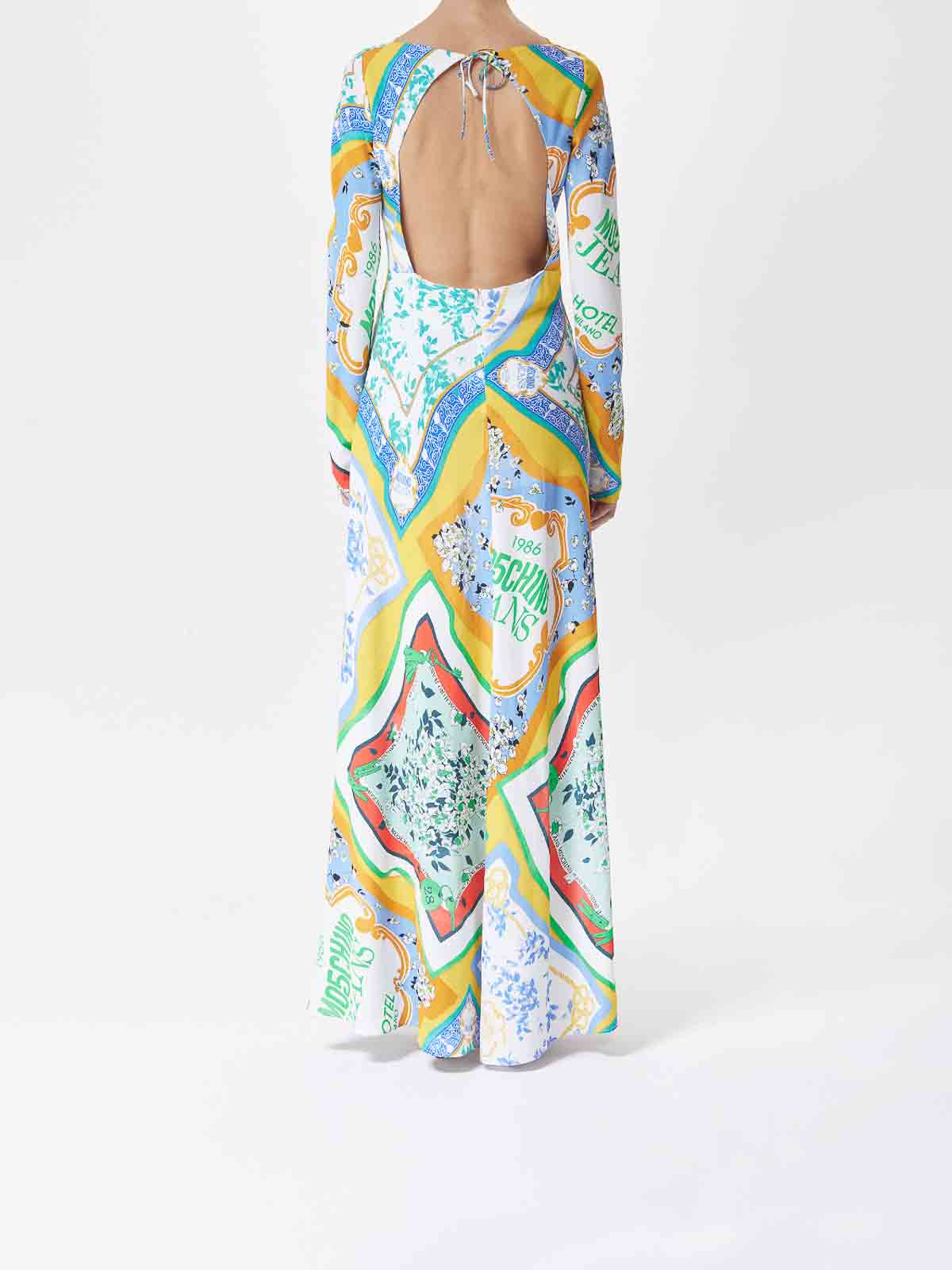 Shop Moschino Jeans Vestido De Noche - Multicolor