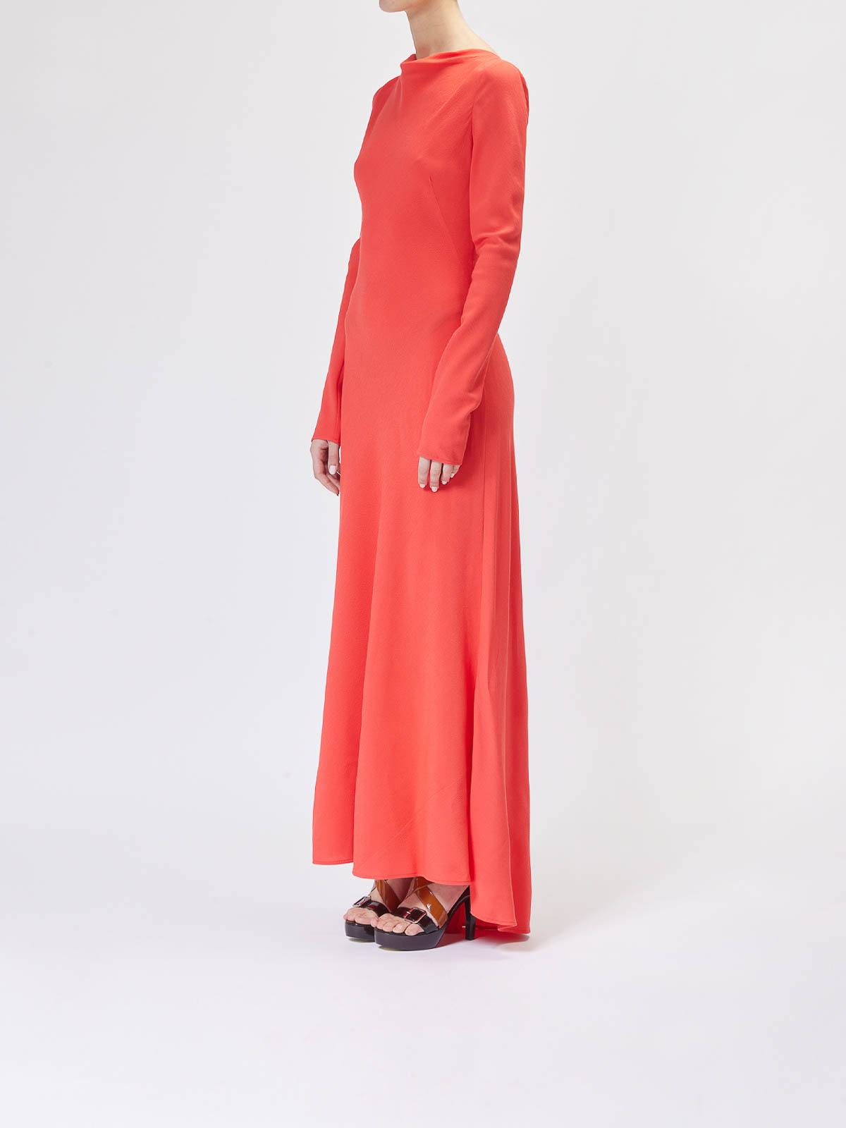 Shop Moschino Jeans Long Crack Dress