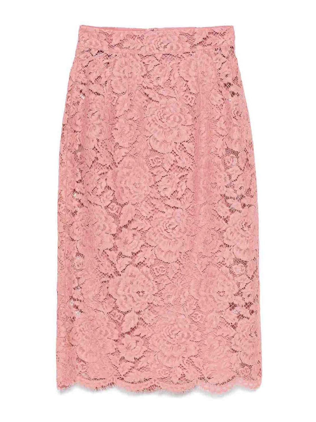 スカート DOLCE  GABBANA Women Mid Skirts F4CJGT FU2L8F0473 Pink Woolen midi circle skirt in Pink for Women | Dolce&Gabbana® US