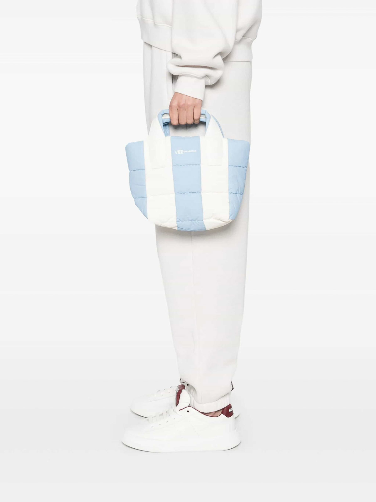 Shop Veecollective Bolso Shopping - Blanco