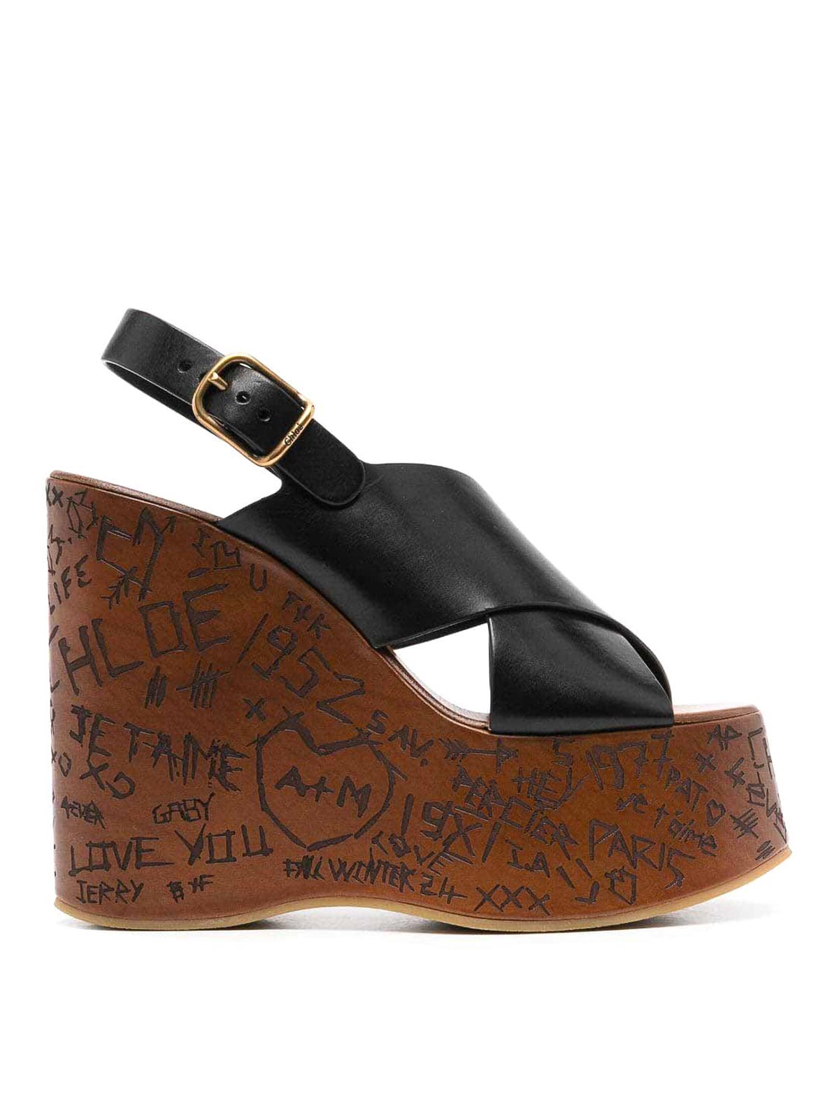 Chloé Sandals Zeppa Graffiti