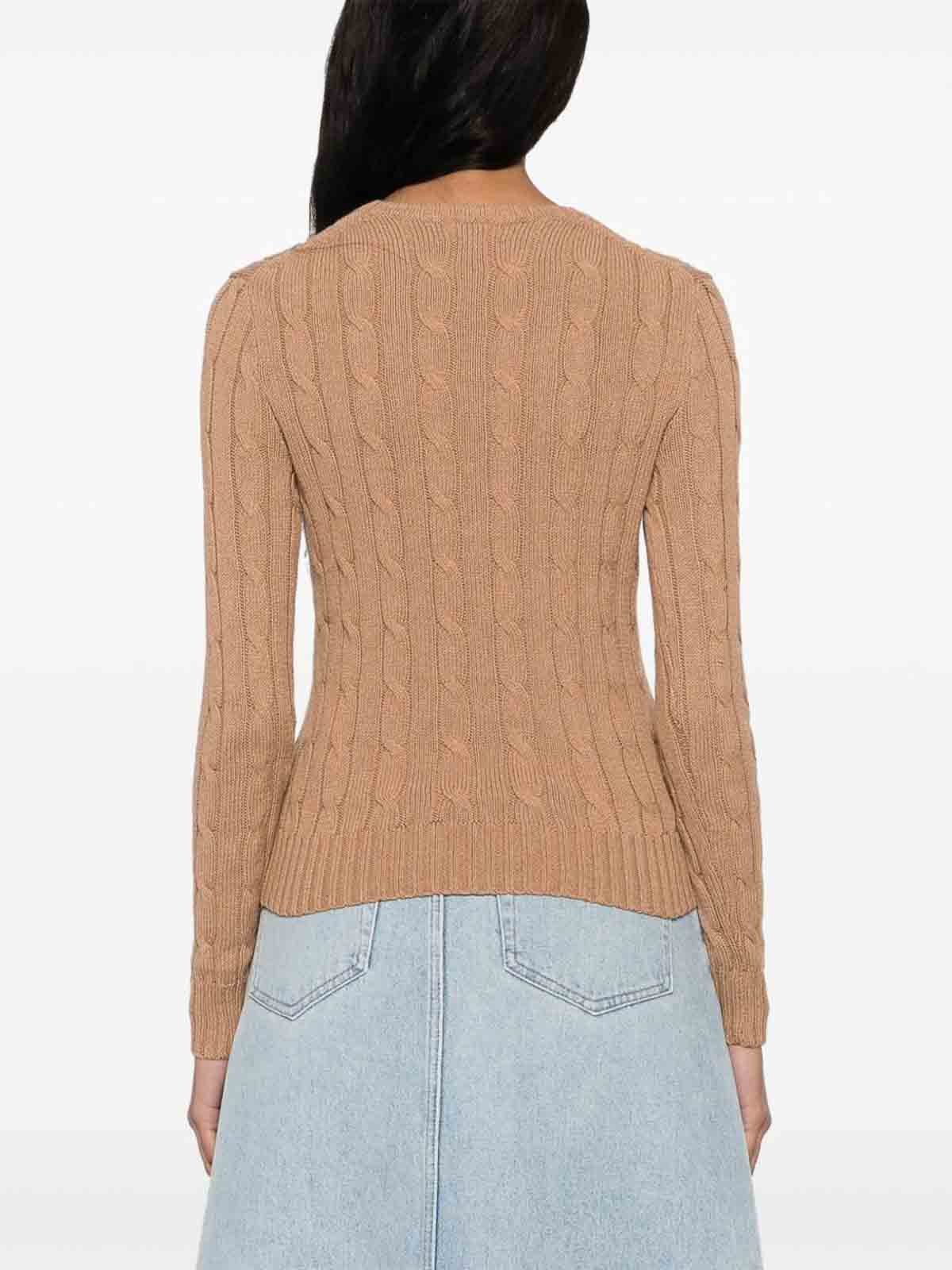 Polo Ralph Lauren Polo-pony-motif Cotton Jumper In Brown