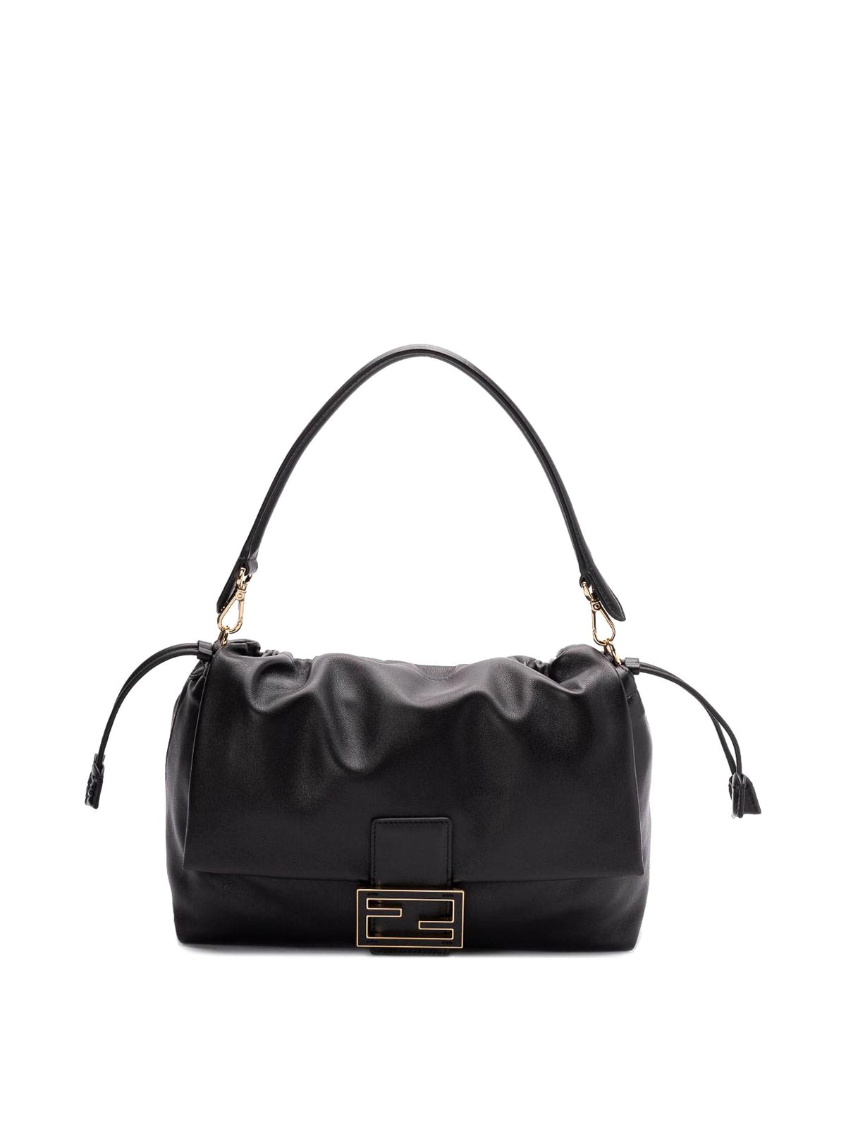 Fendi Large Top Handle Shoulder Bag In Black
