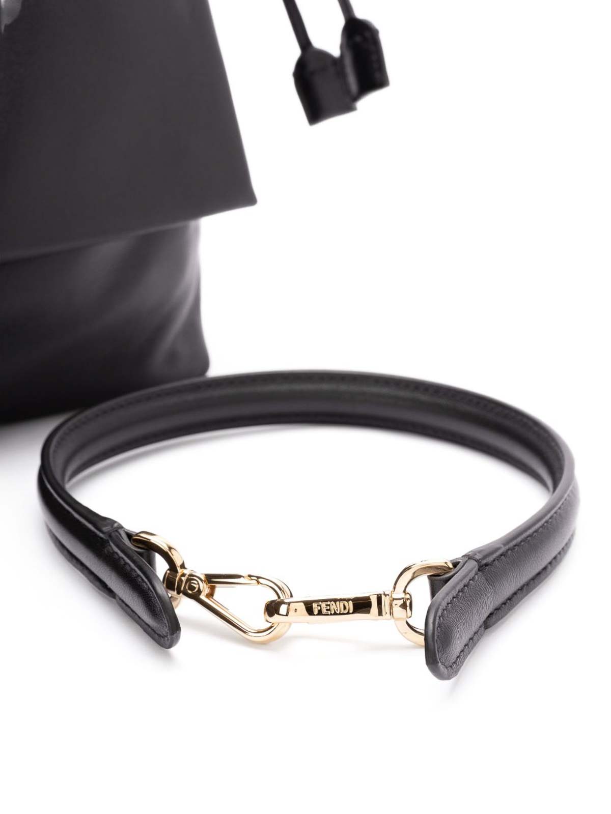 Fendi Large Top Handle Shoulder Bag In Black