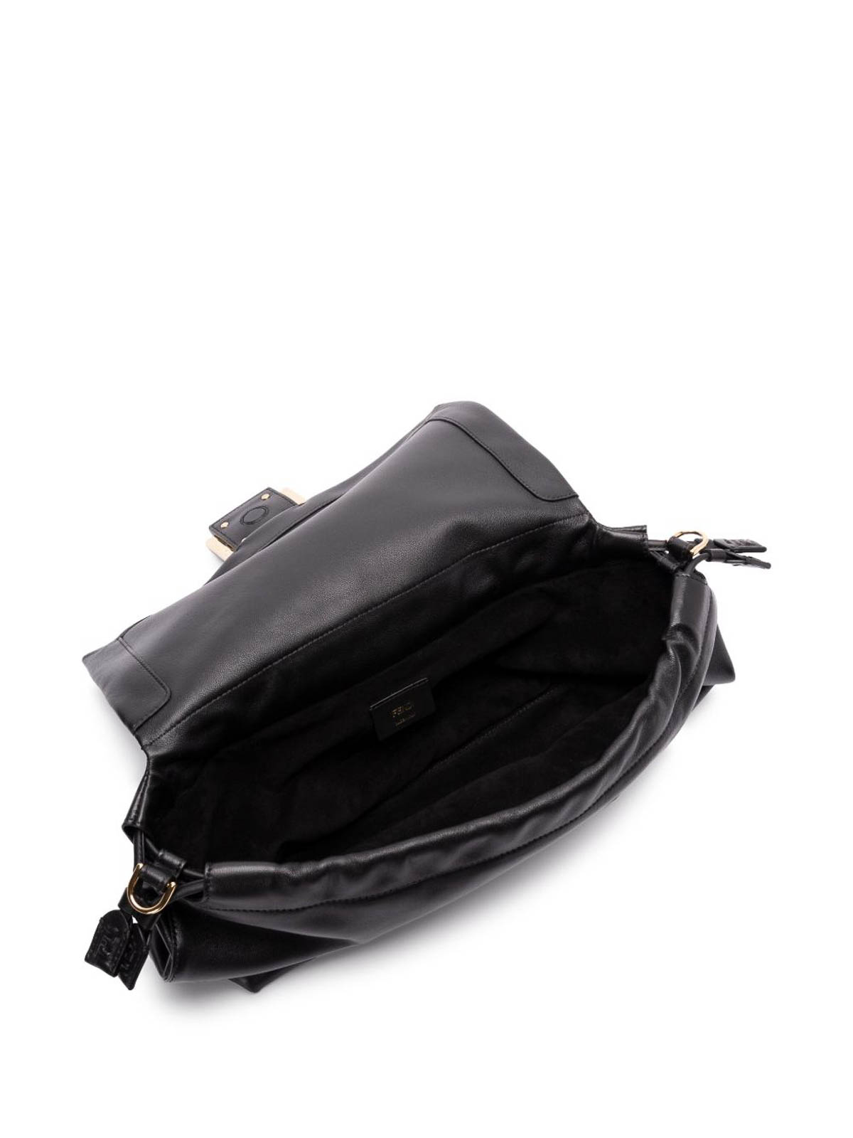 Fendi Large Top Handle Shoulder Bag In Black